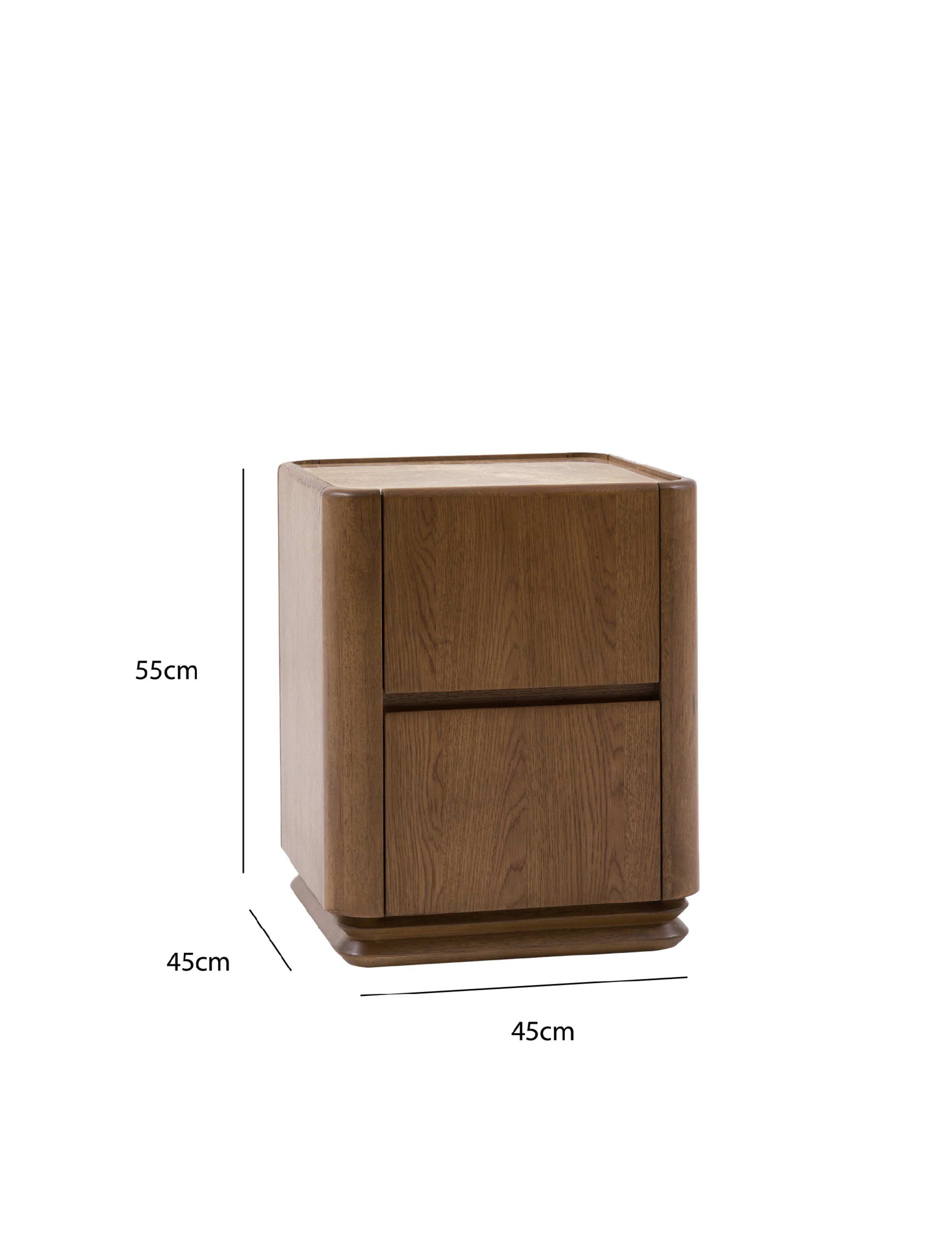 Dempsey Two Drawer Bedside Table 12 of 12