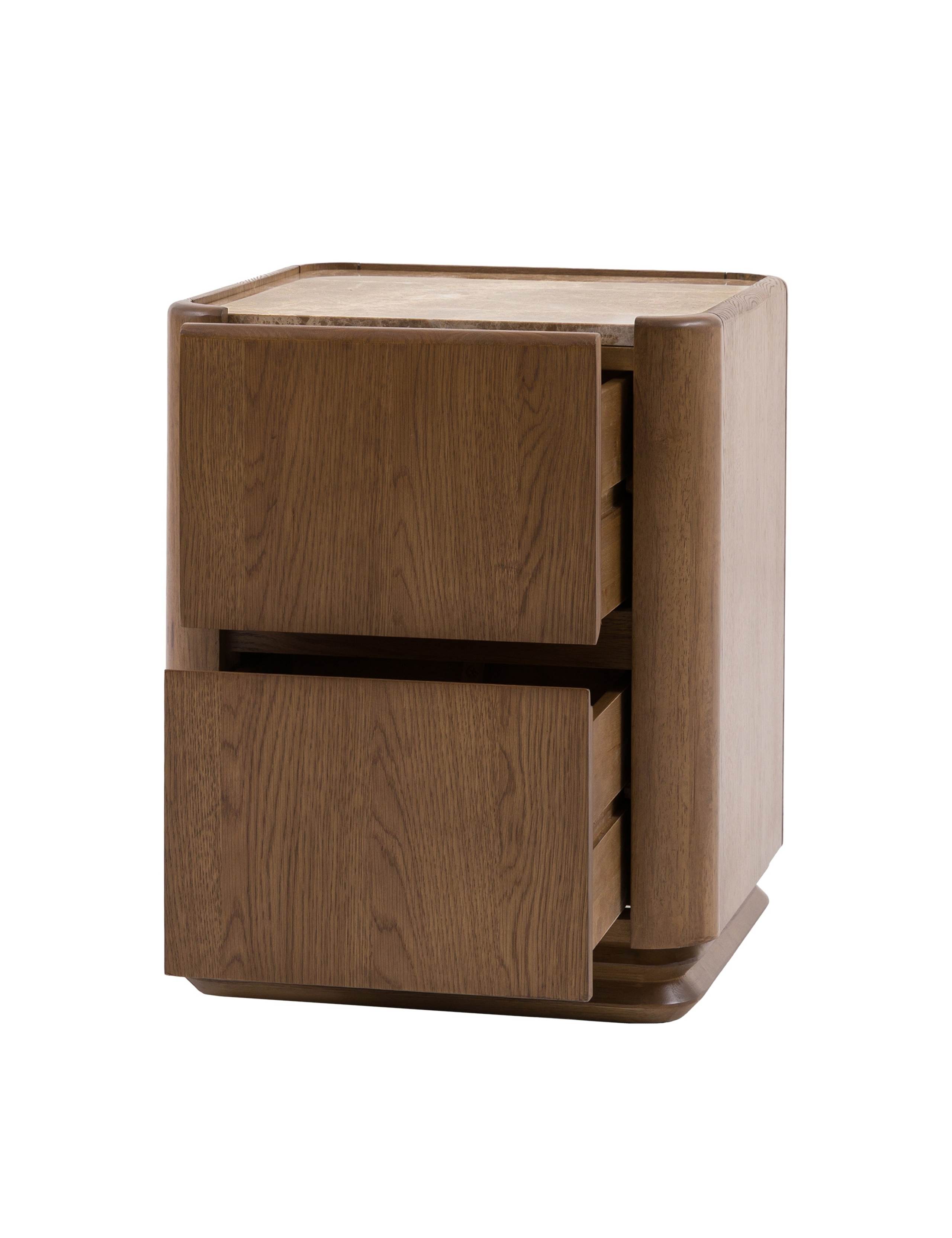 Dempsey Two Drawer Bedside Table 6 of 11