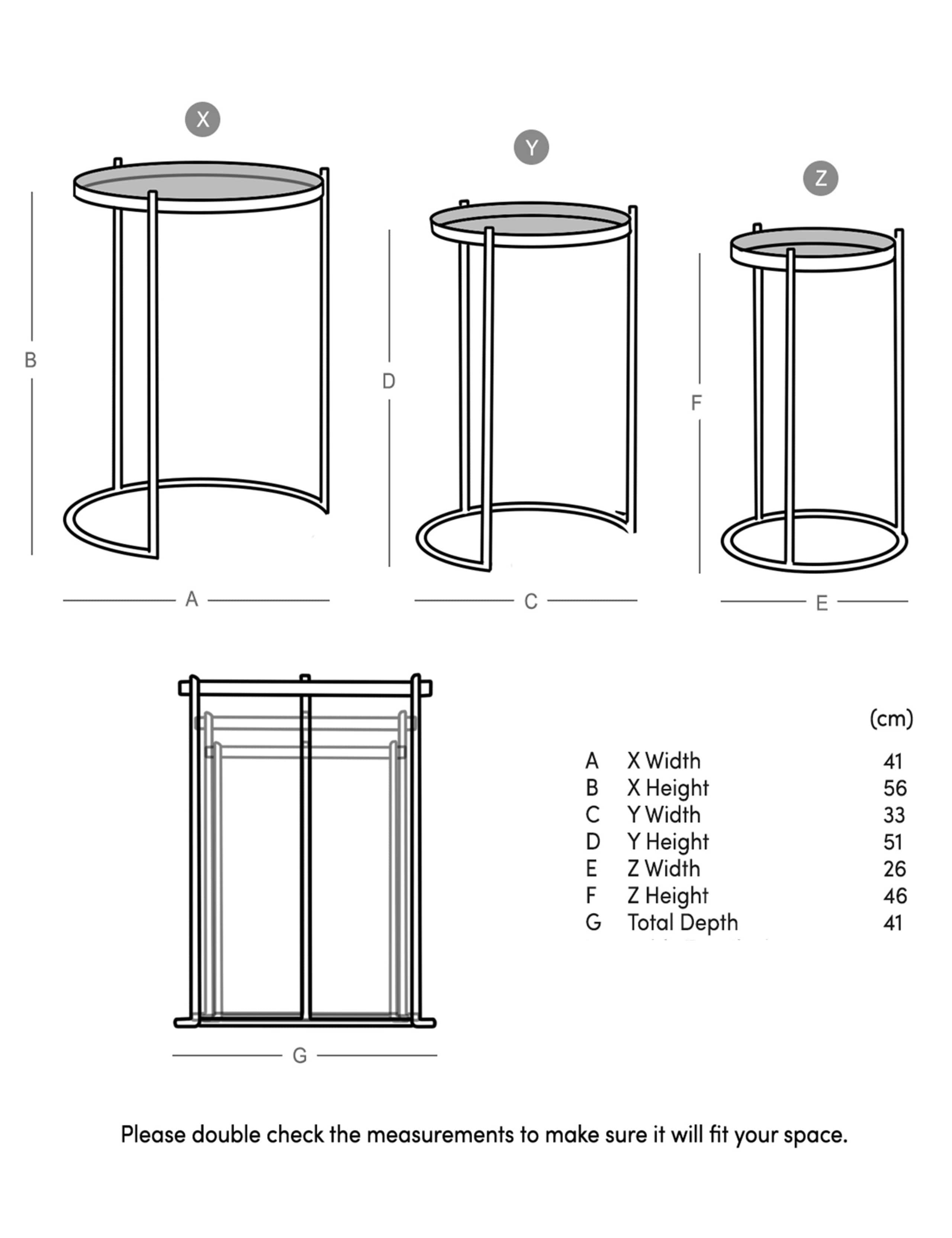 Cassel Metal Trio Side Table 6 of 6