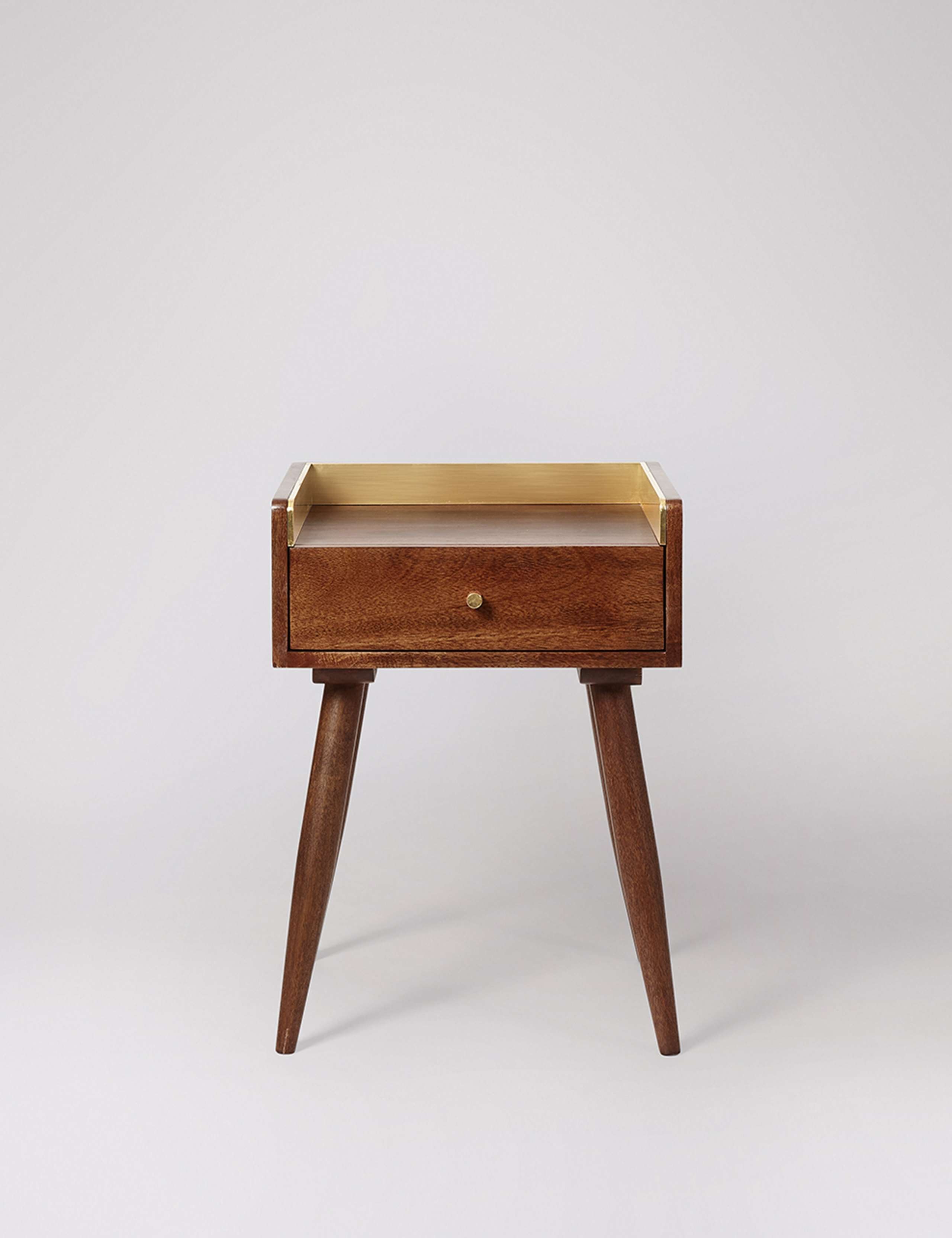 Fresco Mango Wood 1 Drawer Side Table 1 of 6