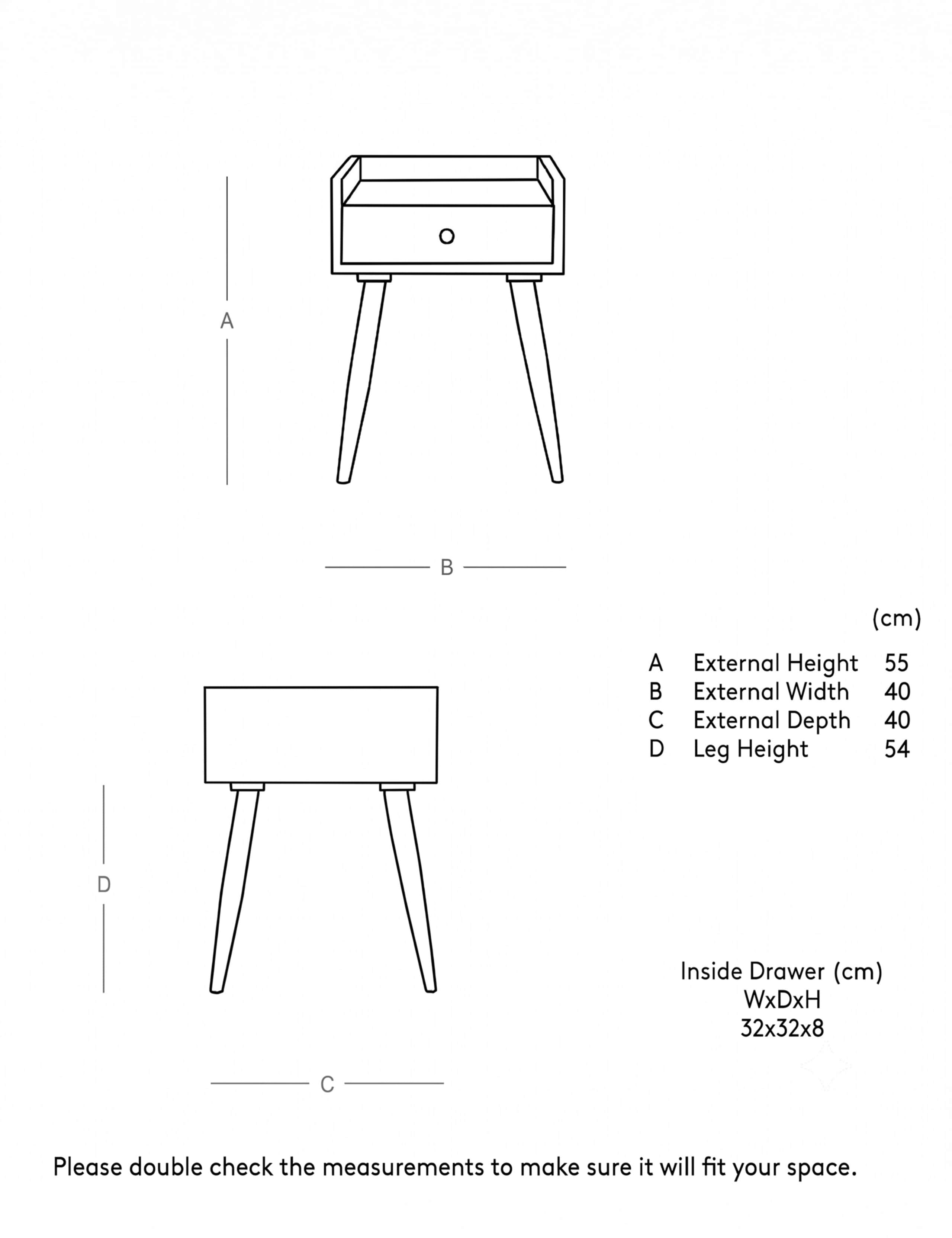 Fresco Mango Wood 1 Drawer Side Table 6 of 6