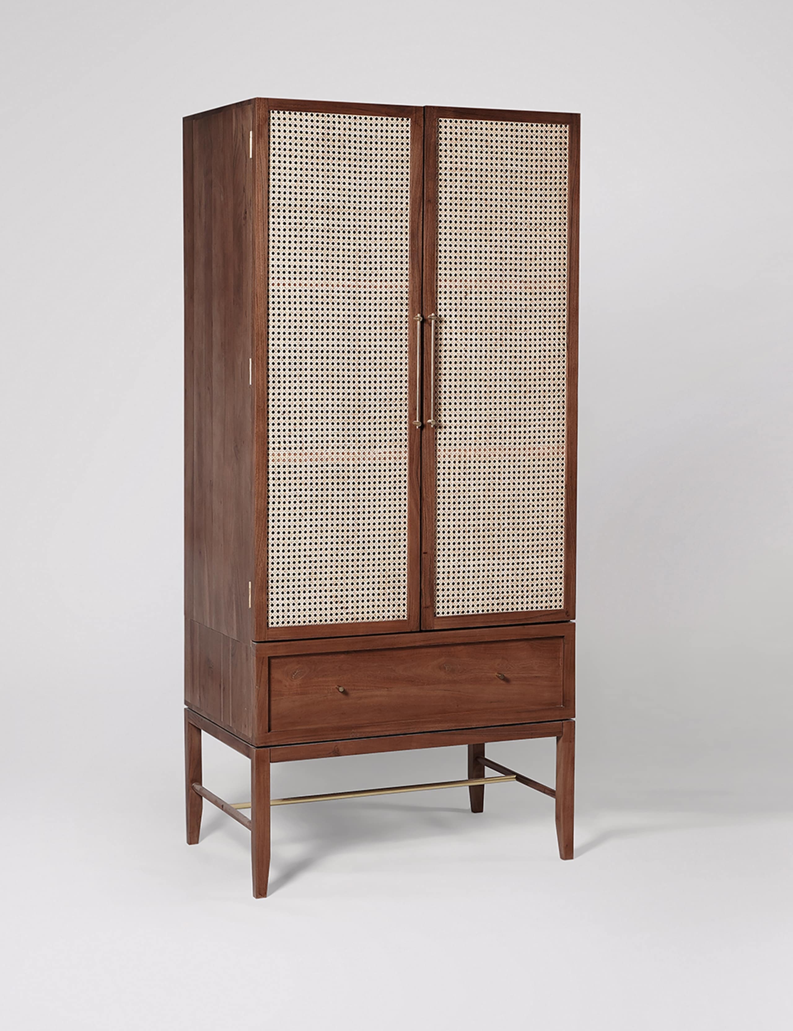 Raphia Acacia Wood 1 Drawer Wardrobe 4 of 5