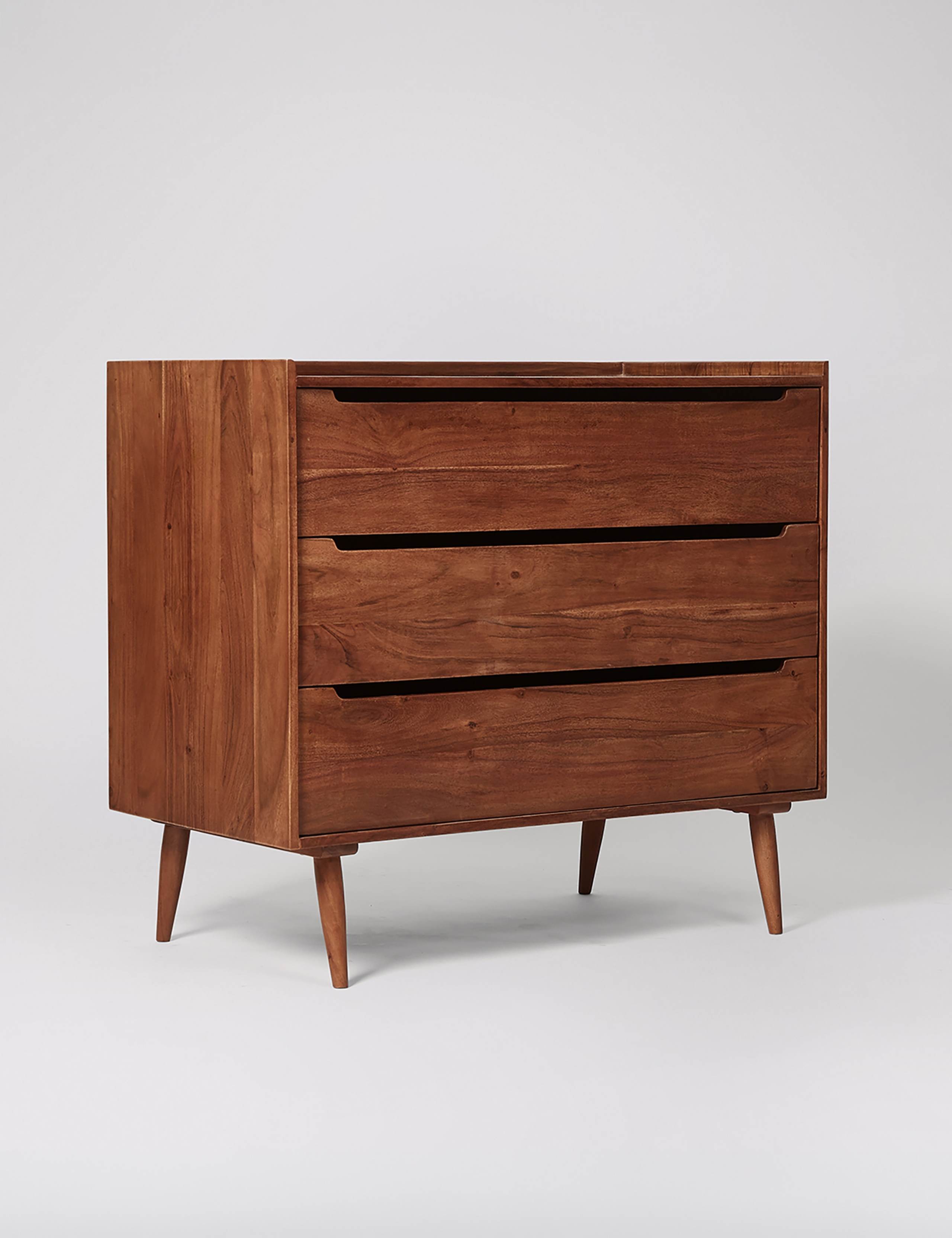 Southwark Acacia Wood 3 Drawer Chest 4 of 6