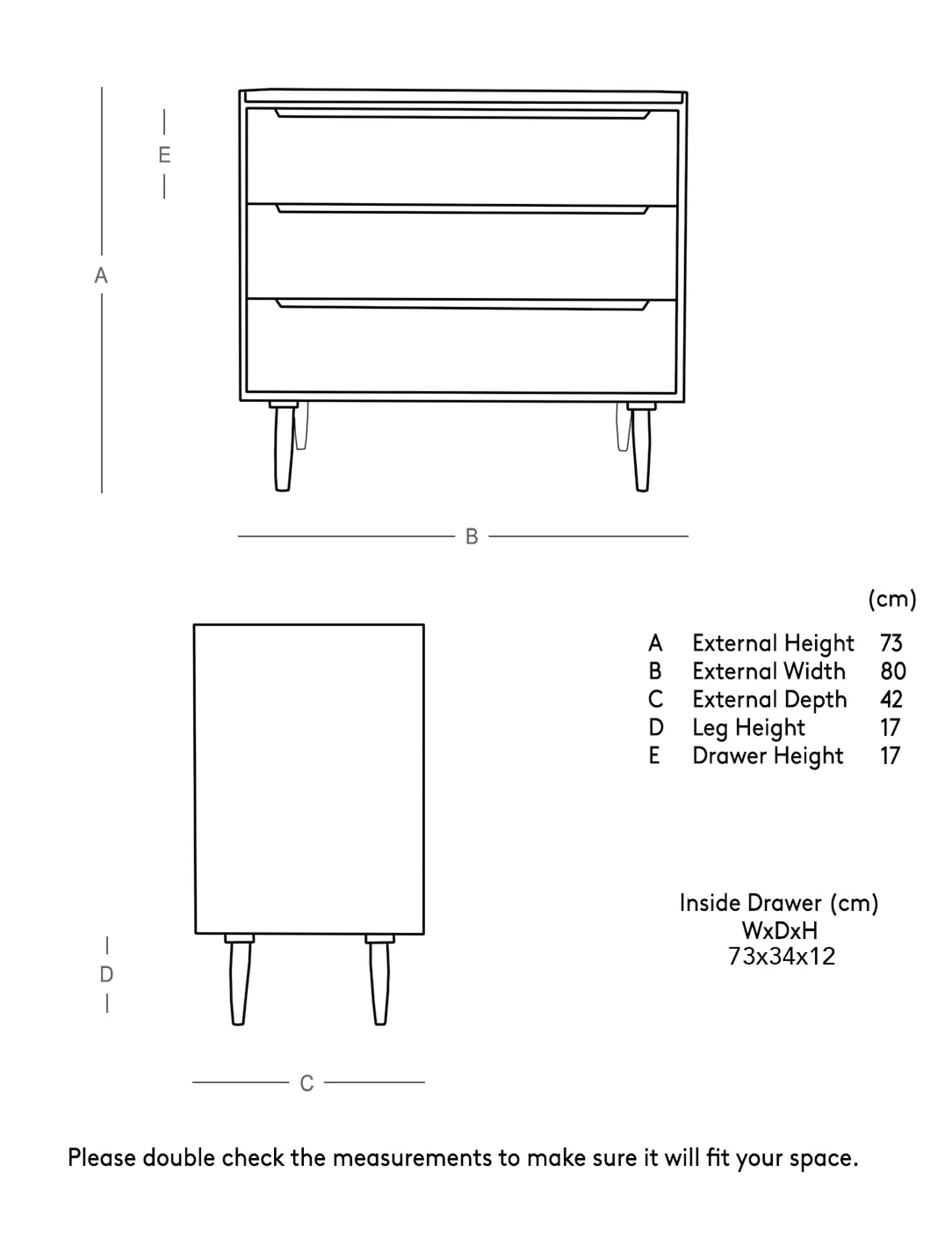 Southwark Acacia Wood 3 Drawer Chest 6 of 6