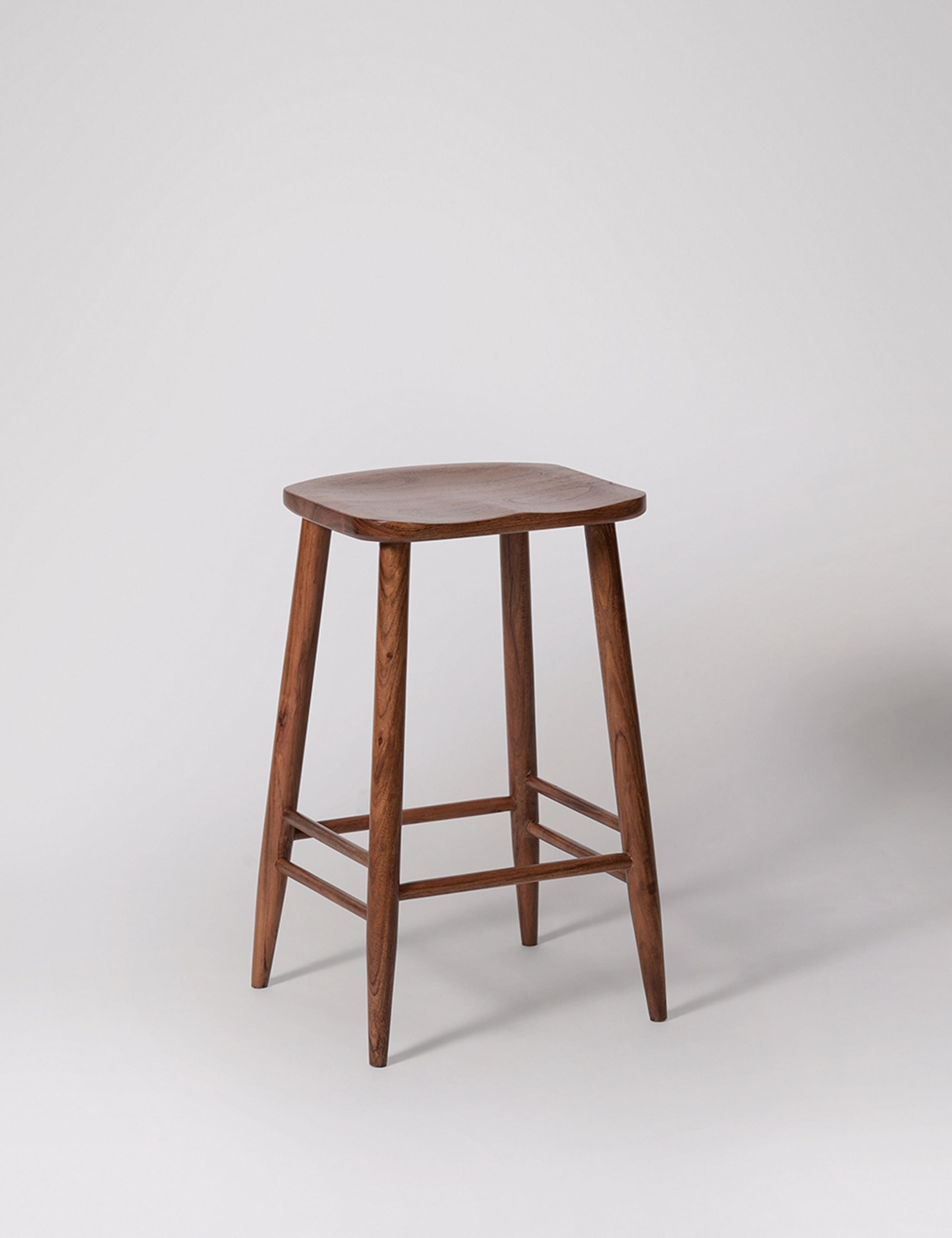 Set of 2 Southwark Acacia Wood Kitchen Stools 4 of 6