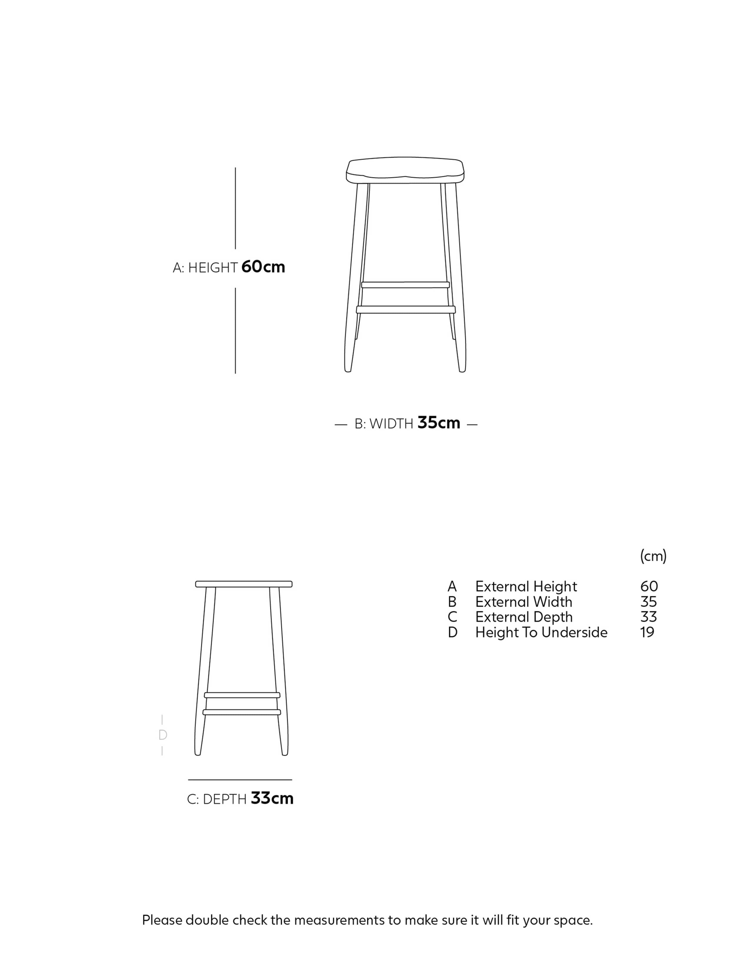 Set of 2 Southwark Acacia Wood Kitchen Stools 6 of 6