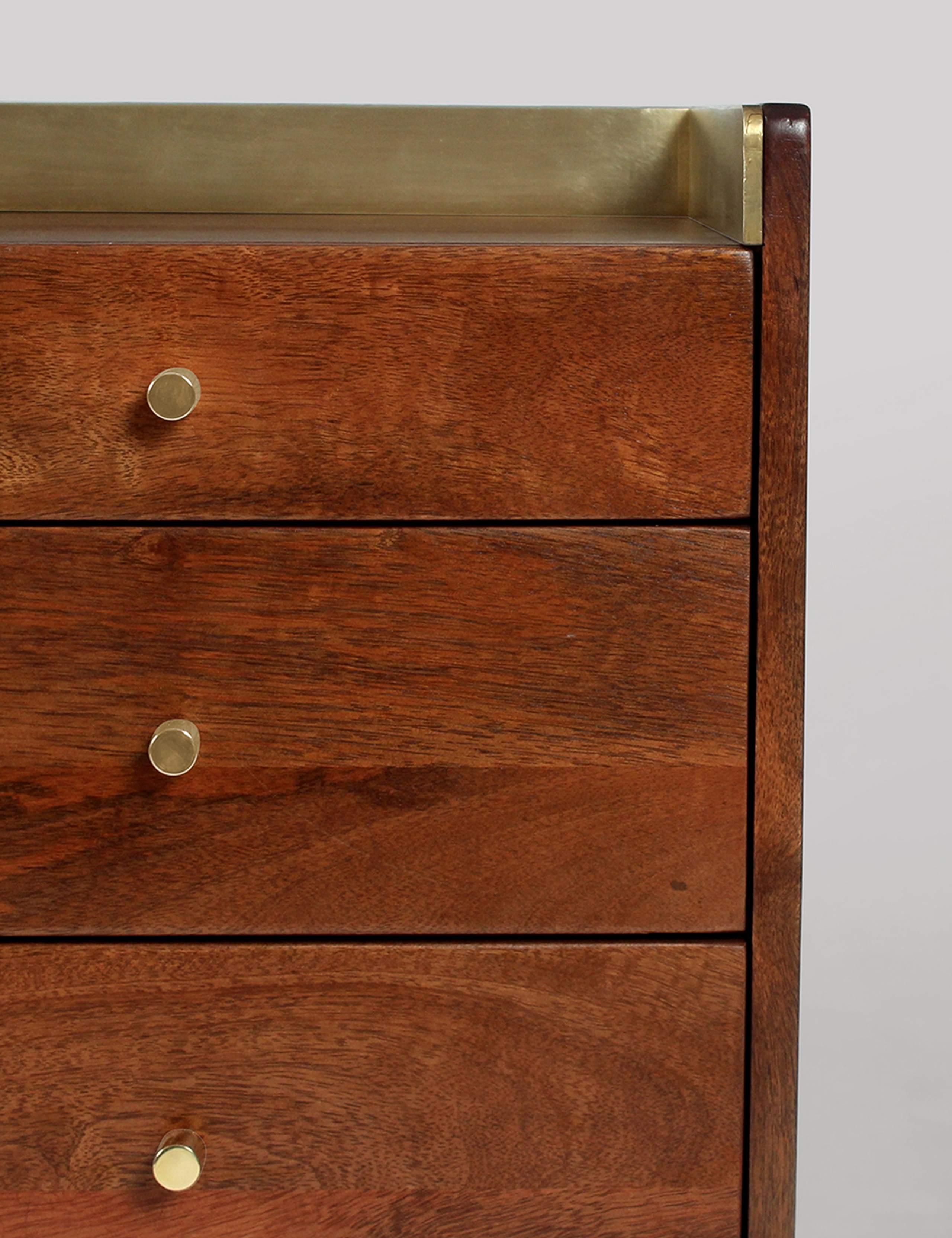 Fresco Mango Wood 3 Drawer Bedside Table 4 of 6