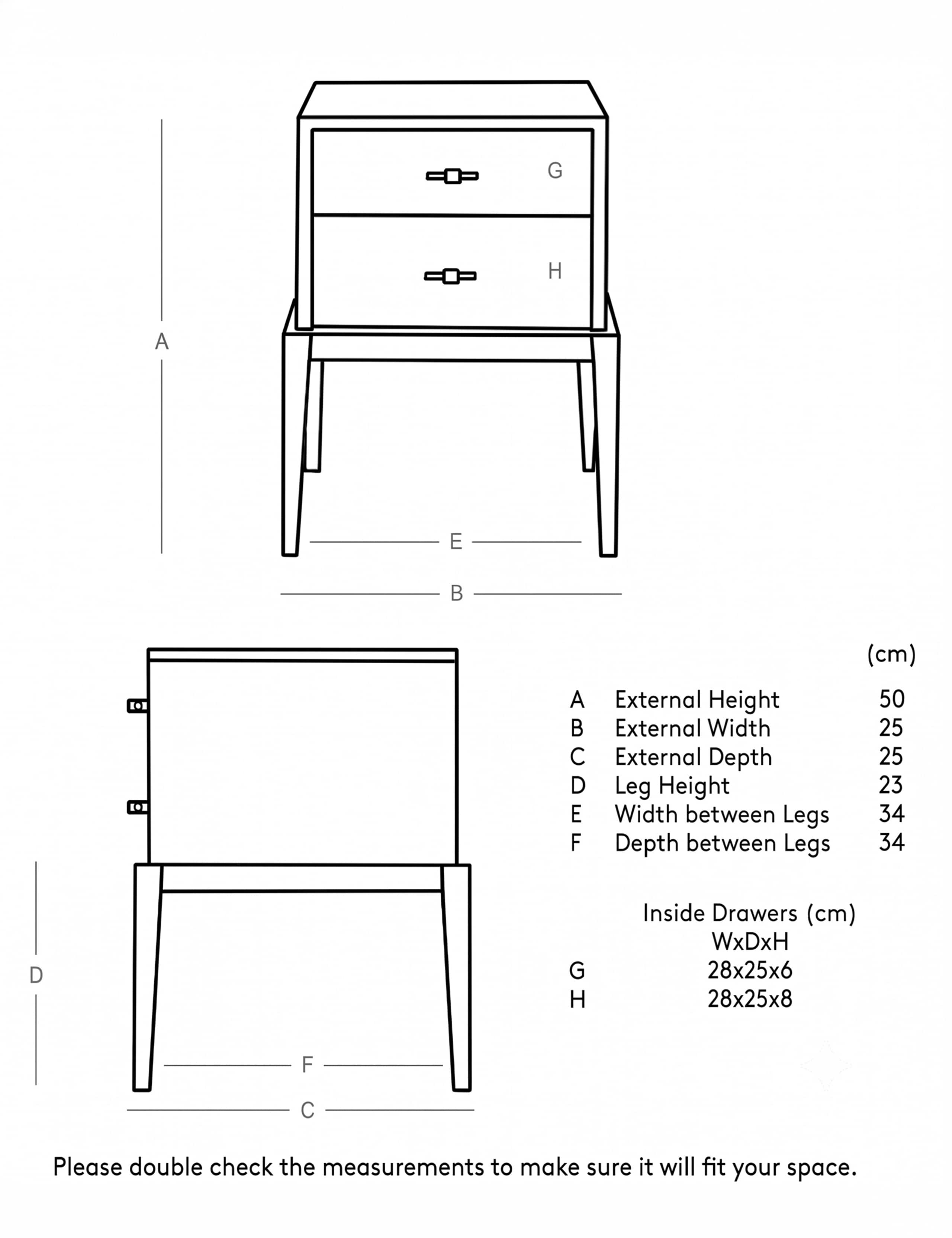 Verne Mango Wood 2 Drawer Bedside Table 6 of 6