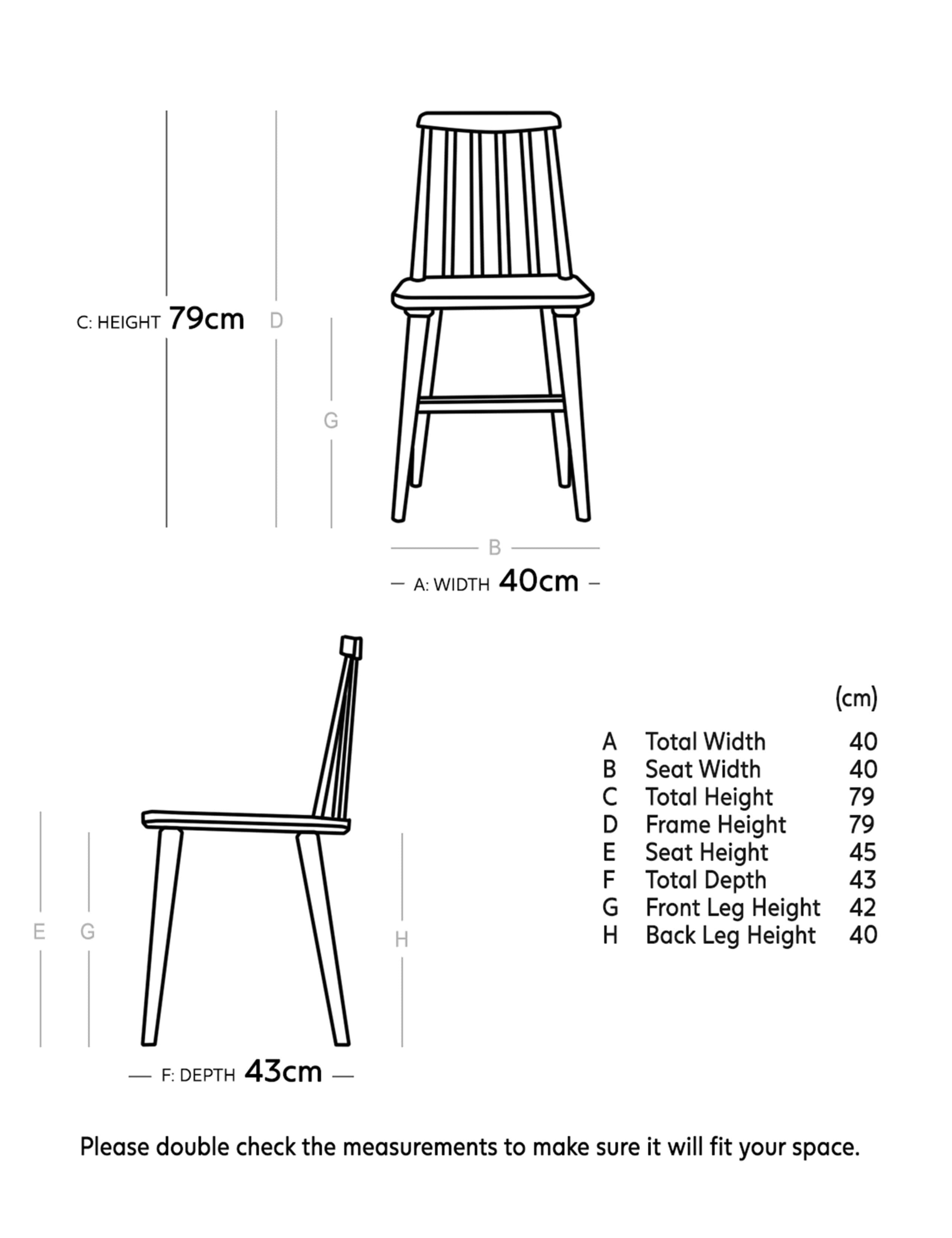 Set of 2 Ollie Acacia Wood Dining Chairs 5 of 5