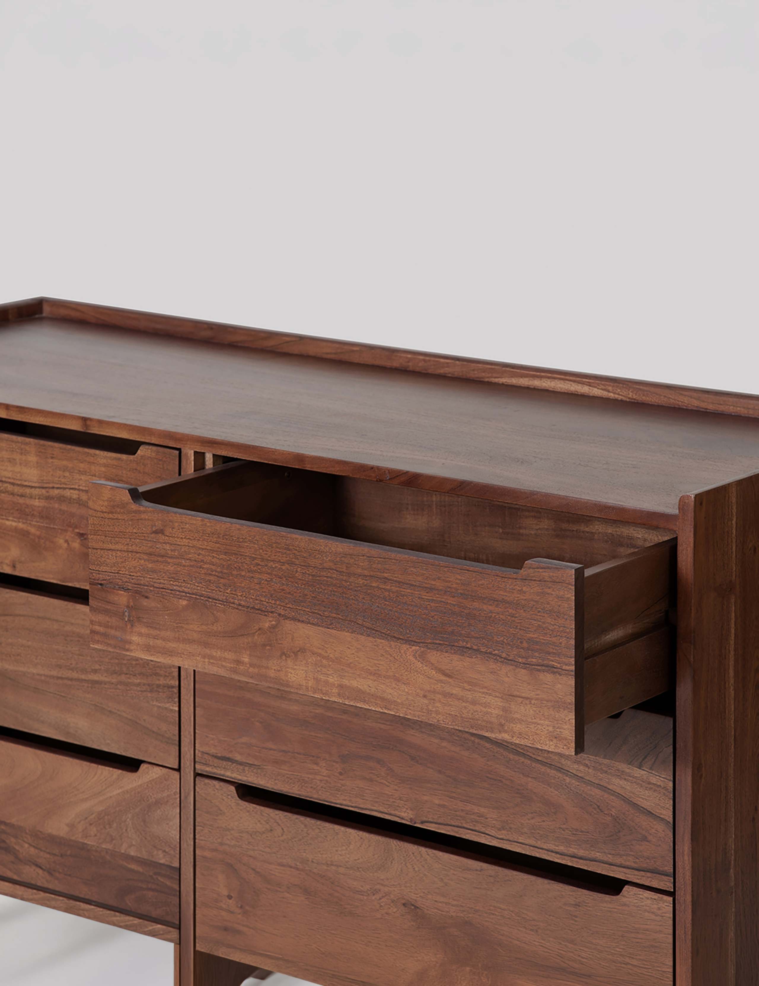 Southwark Acacia Wood 6 Drawer Chest 2 of 6