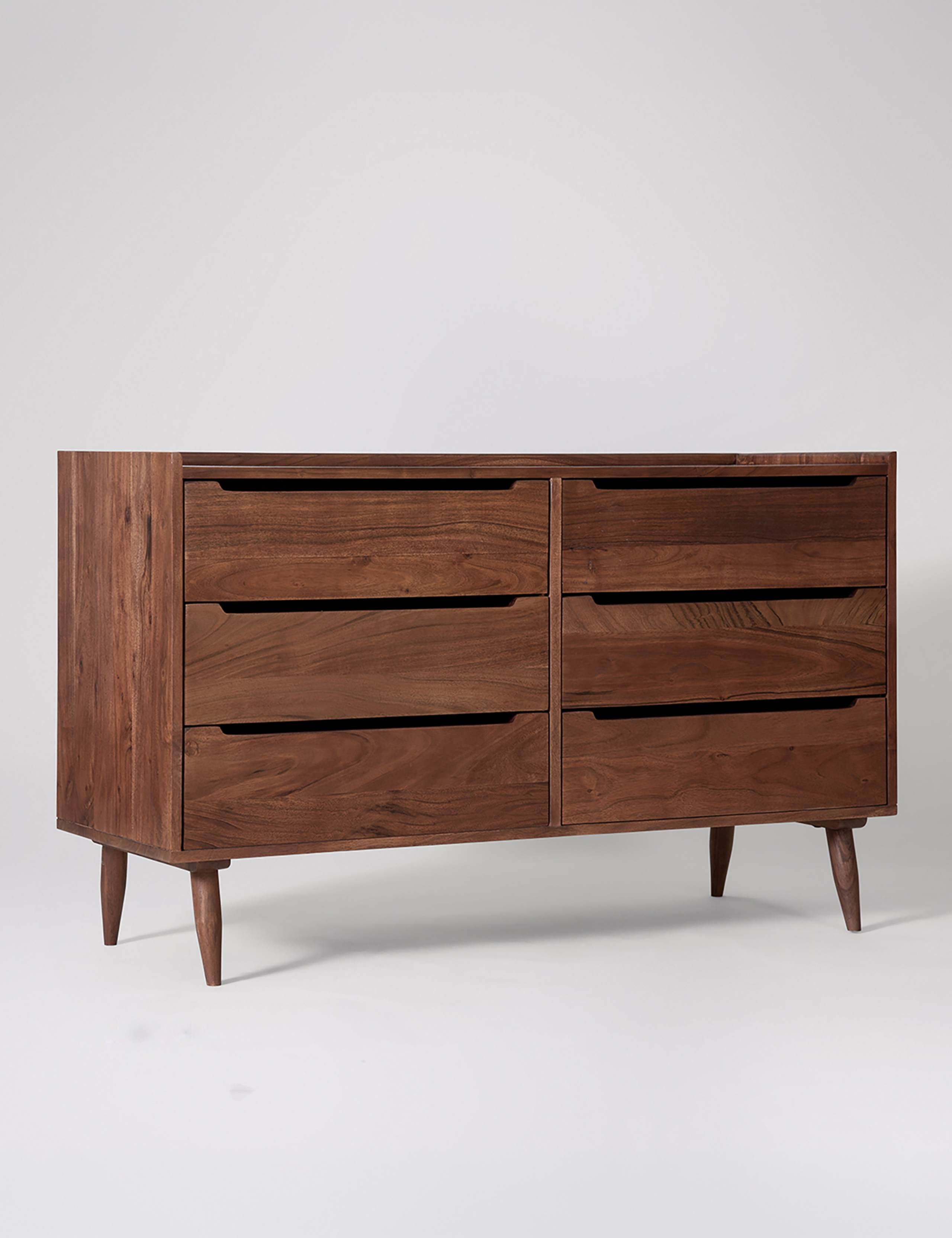 Southwark Acacia Wood 6 Drawer Chest 4 of 6