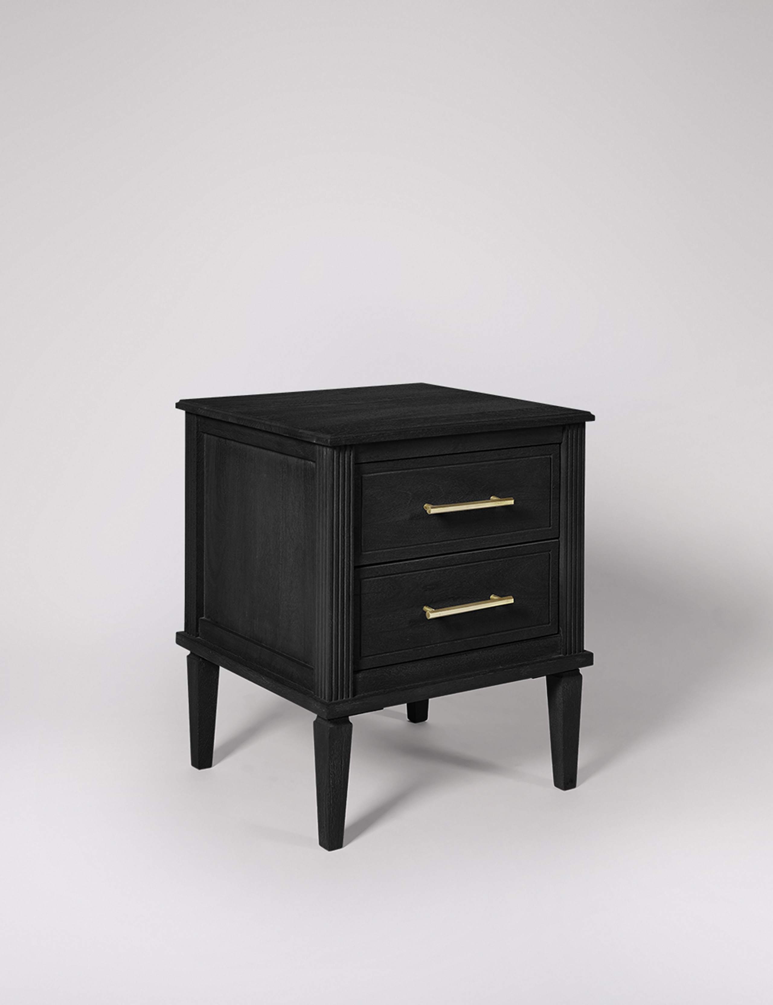 Claudine Mango Wood 2 Drawer Bedside Table 2 of 5