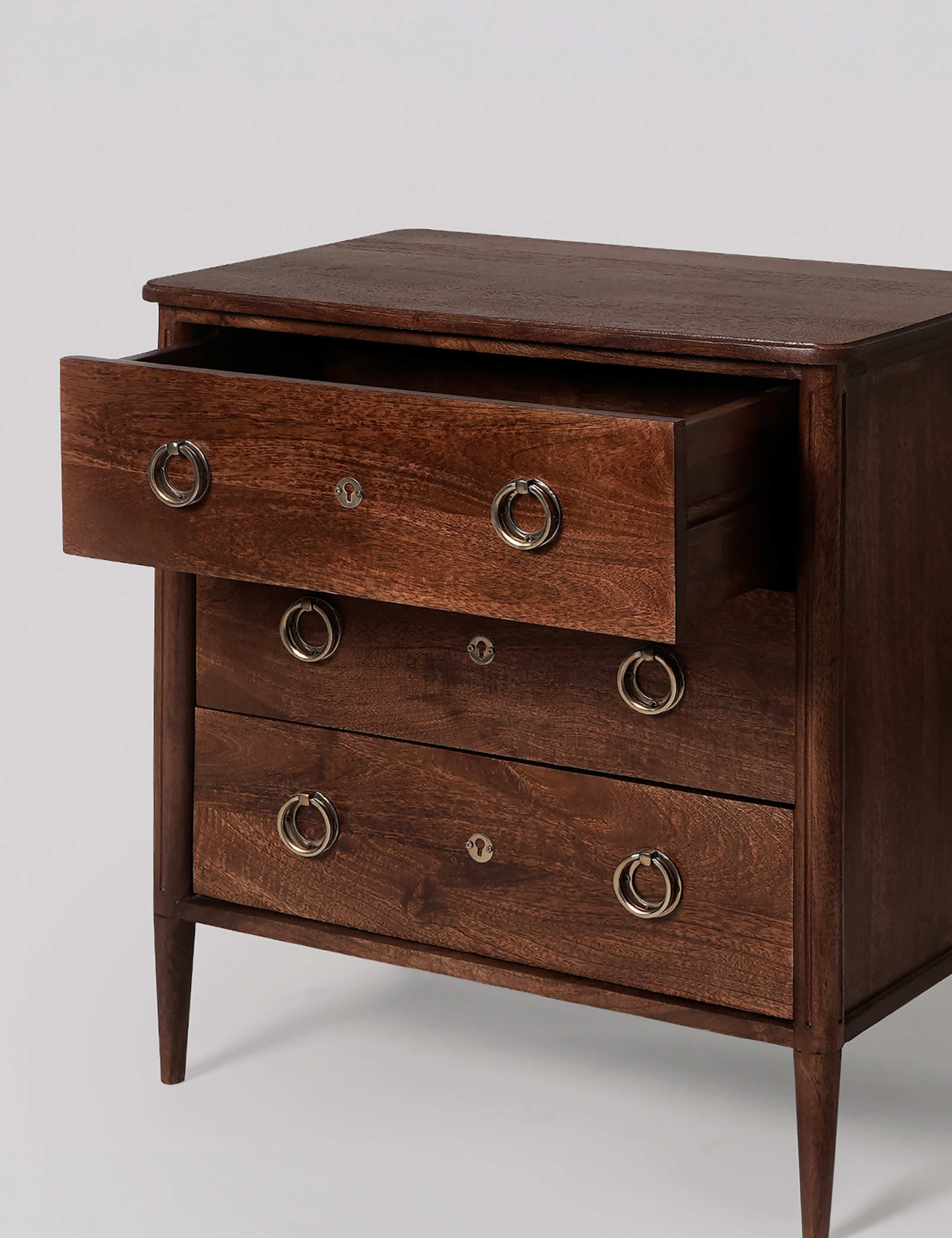 Reyna Mango Wood 3 Drawer Chest 2 of 6