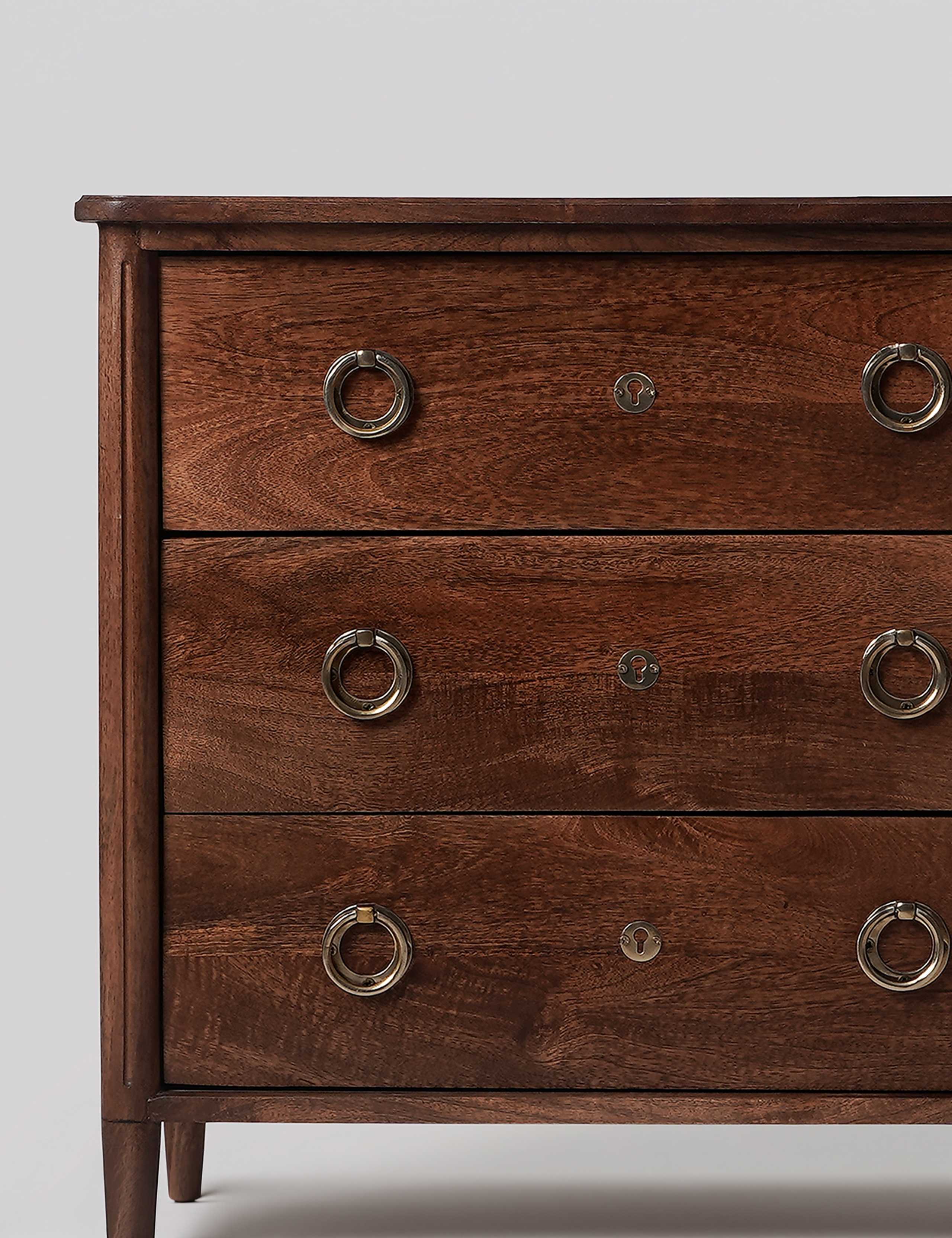 Reyna Mango Wood 3 Drawer Chest 3 of 6