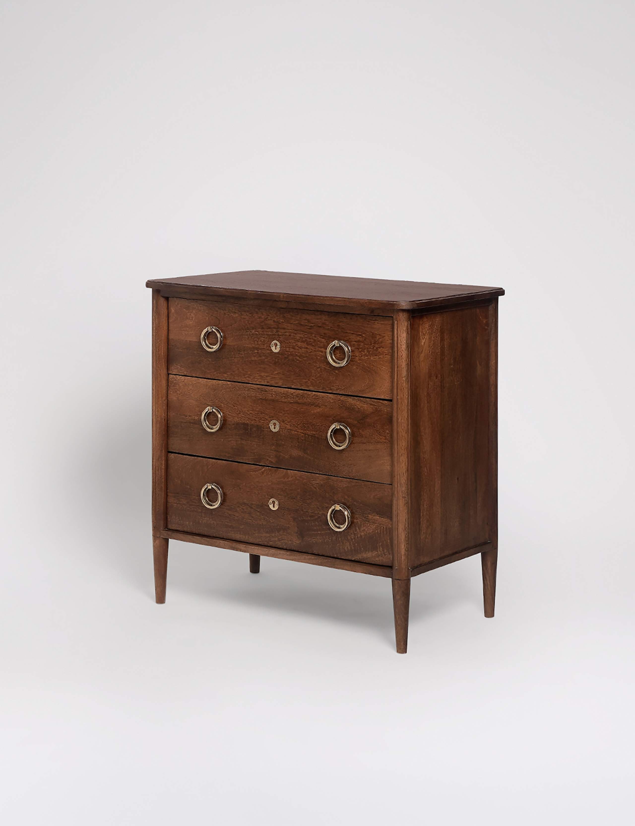 Reyna Mango Wood 3 Drawer Chest 4 of 6