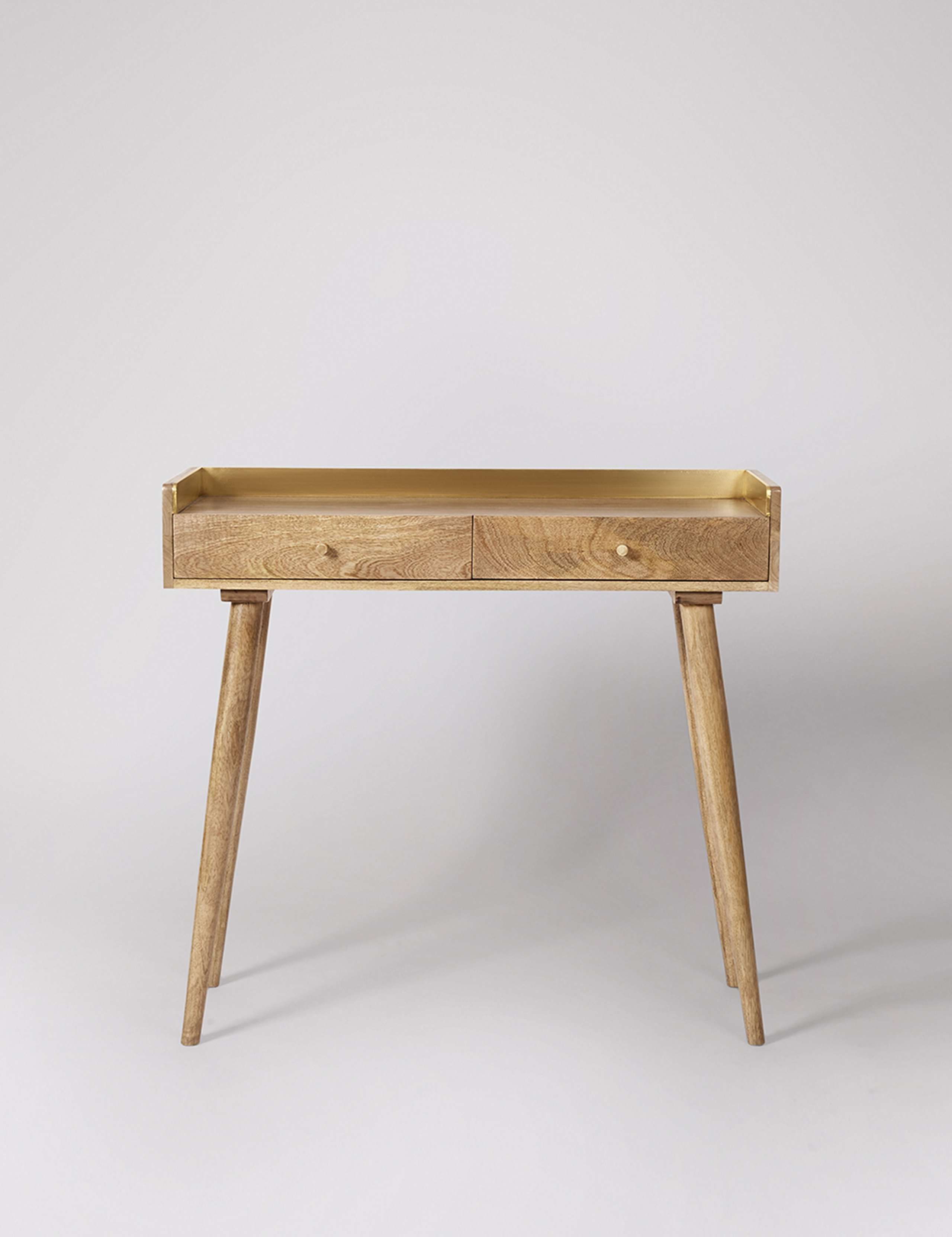 Fresco Mango Wood 2 Drawer Console Table 1 of 6