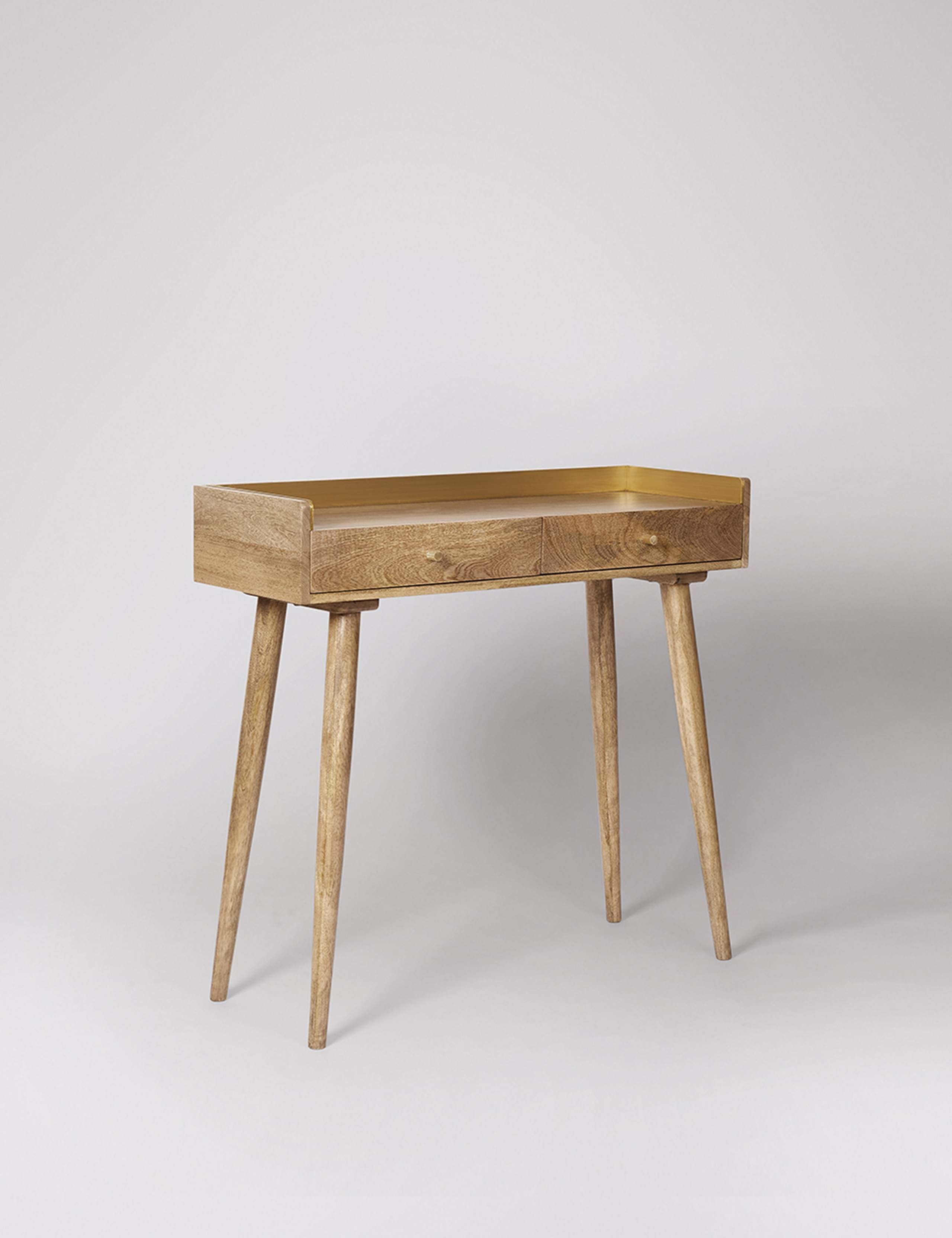 Fresco Mango Wood 2 Drawer Console Table 4 of 6