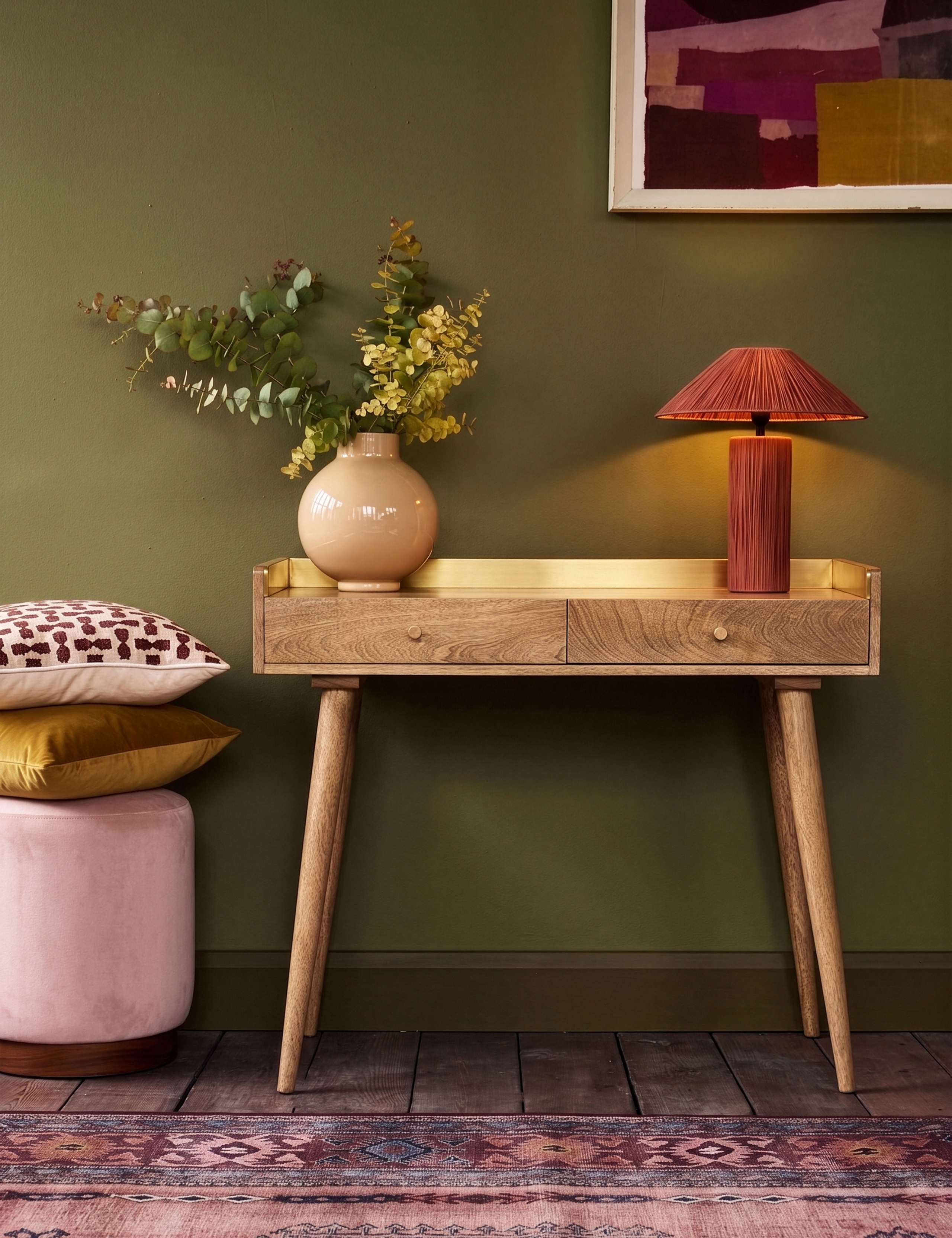 Fresco Mango Wood 2 Drawer Console Table 5 of 6