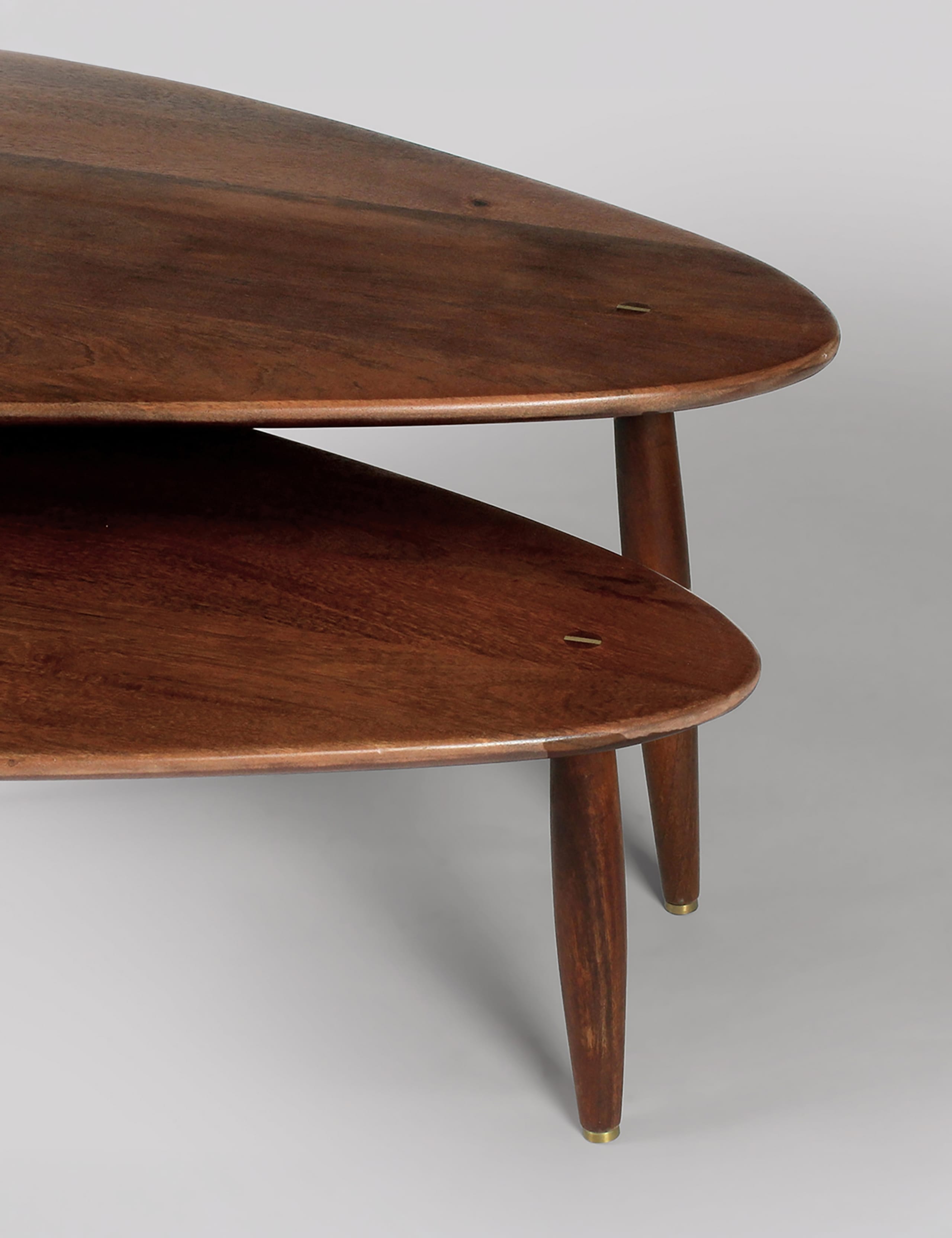 Abel Mango Wood Nesting Coffee Tables 2 of 5
