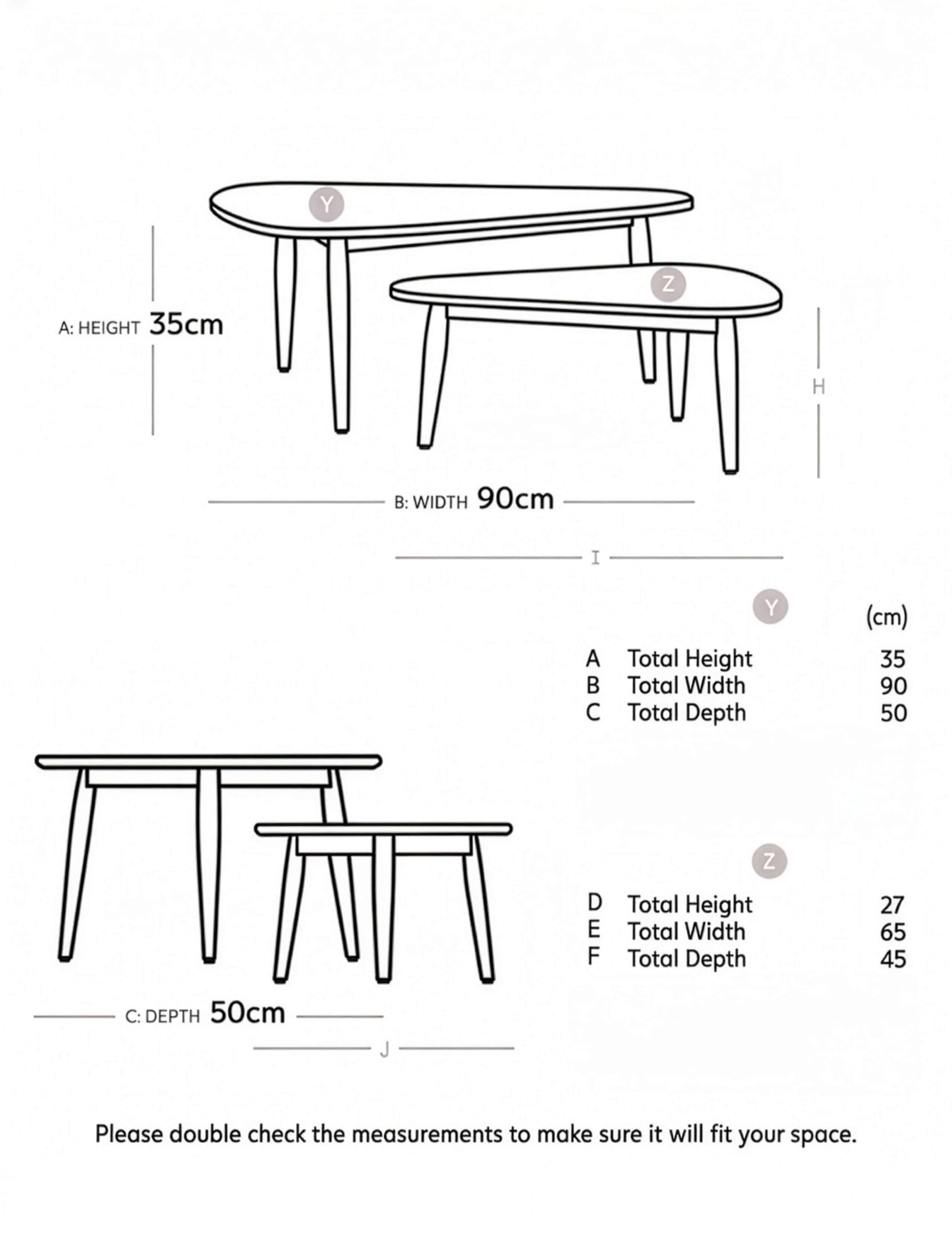 Abel Mango Wood Nesting Coffee Tables 5 of 5