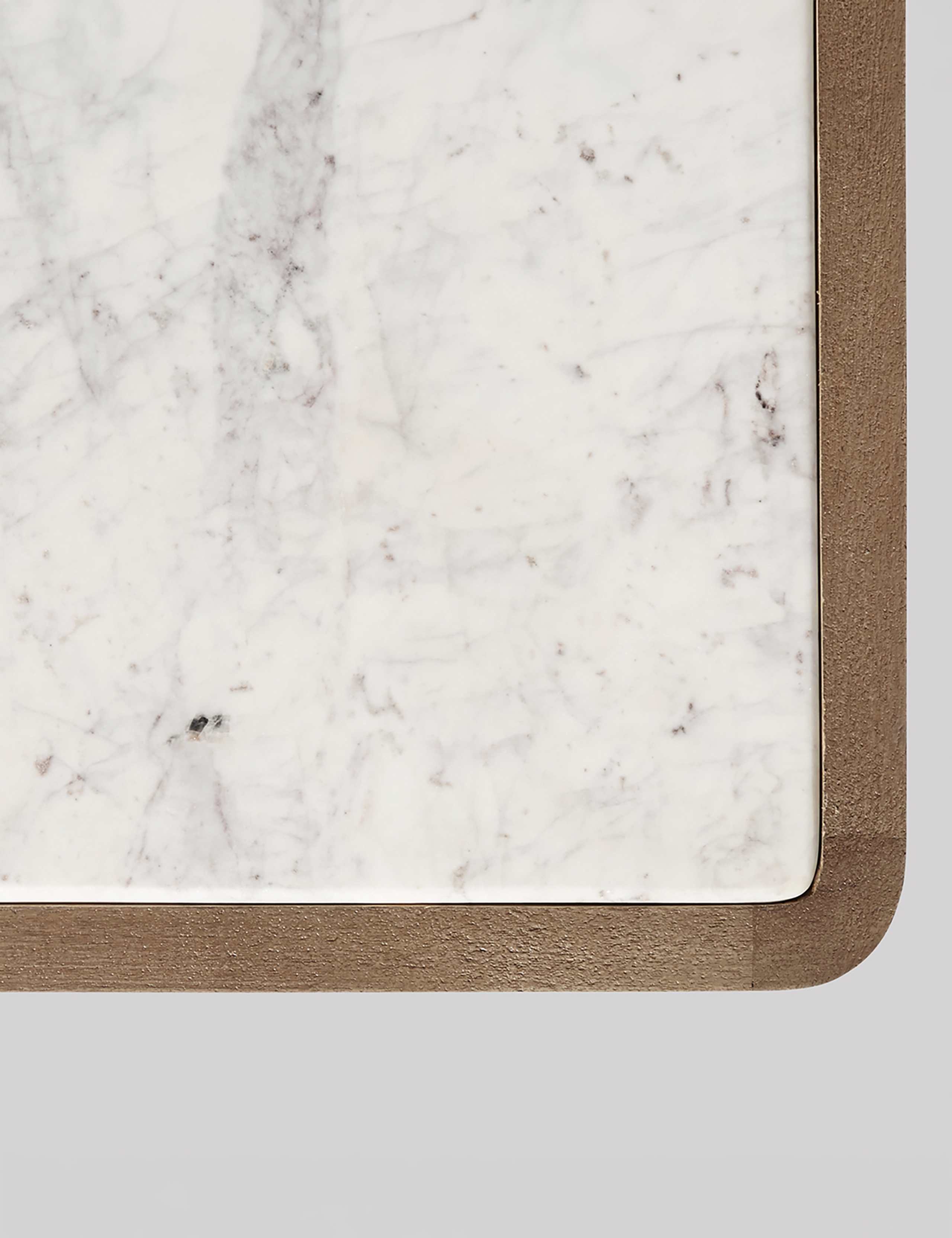 Lilleby Mango Wood White Marble Coffee Table 3 of 5