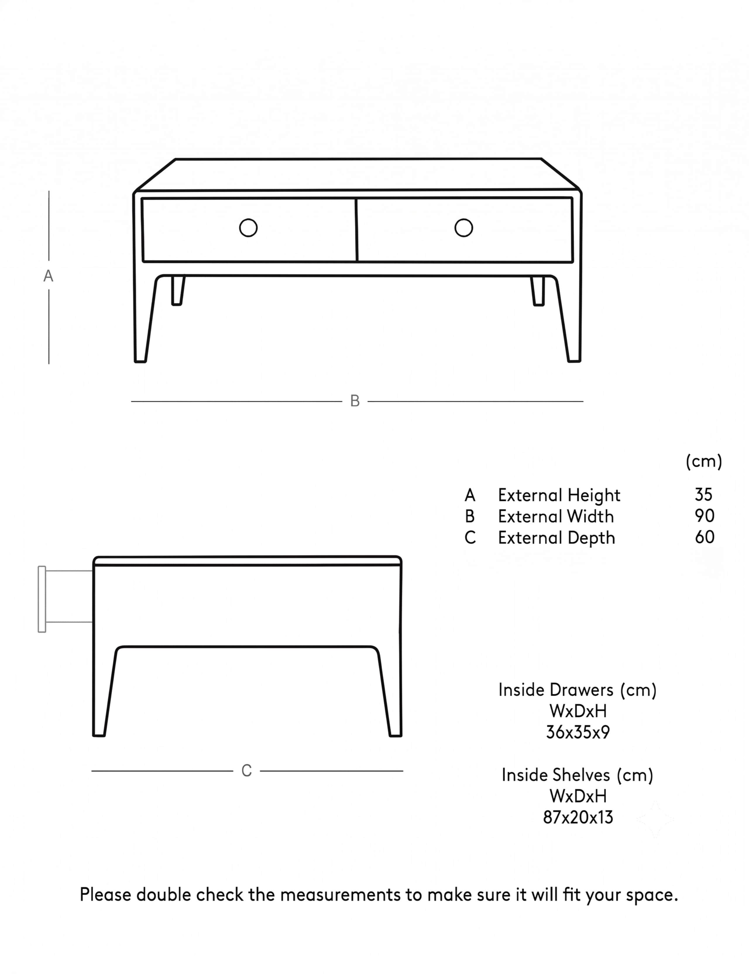 Nyhavn Mango Wood 2 Drawer Coffee Table 6 of 6
