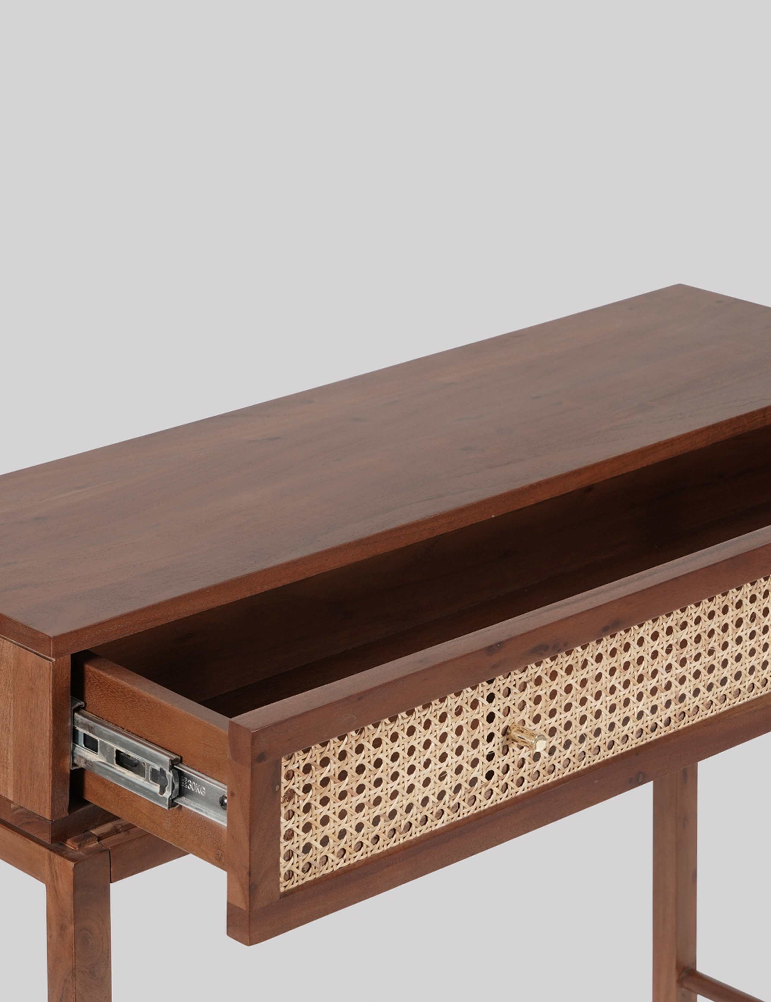 Raphia Acacia Wood Console Table 2 of 6