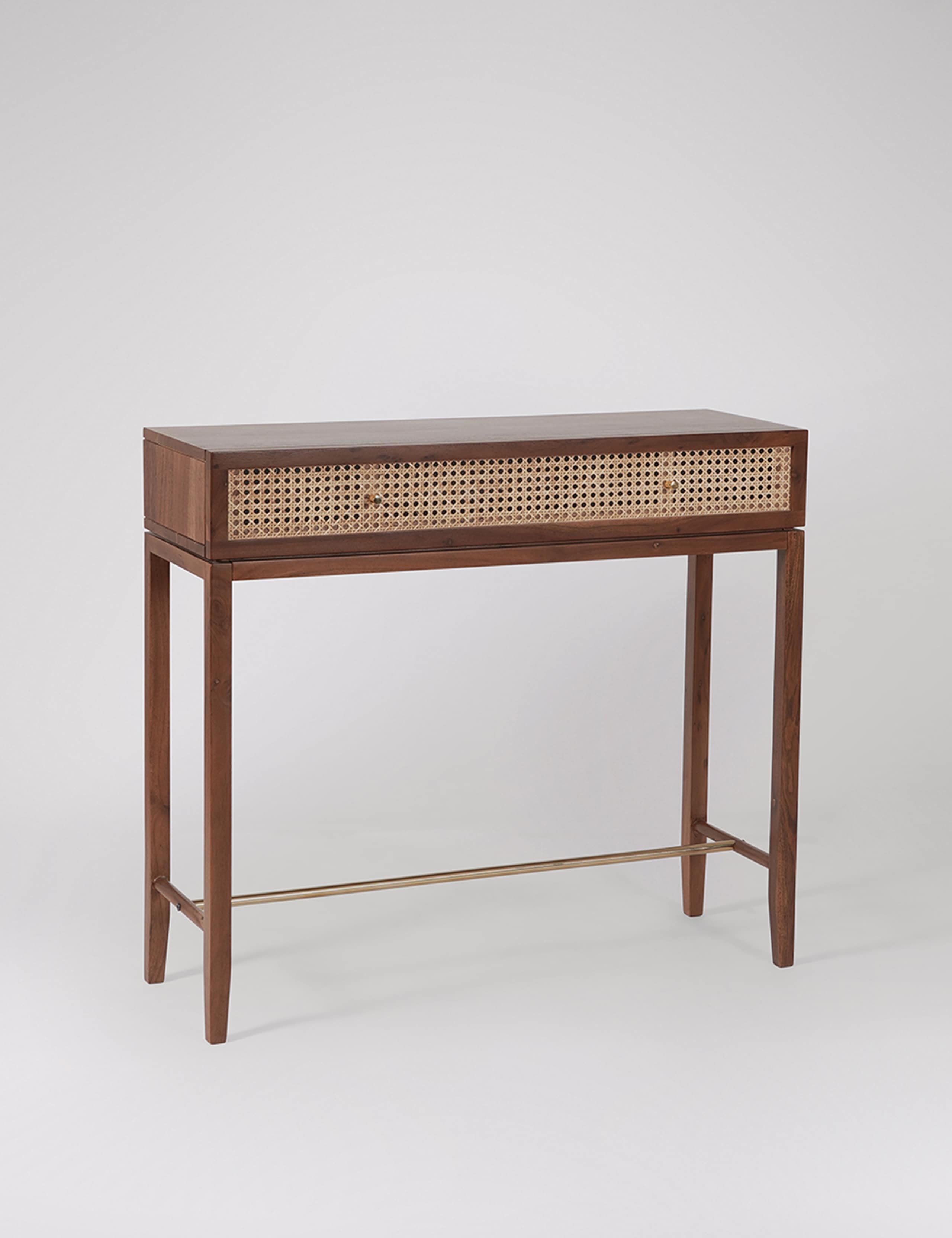Raphia Acacia Wood Console Table 4 of 6