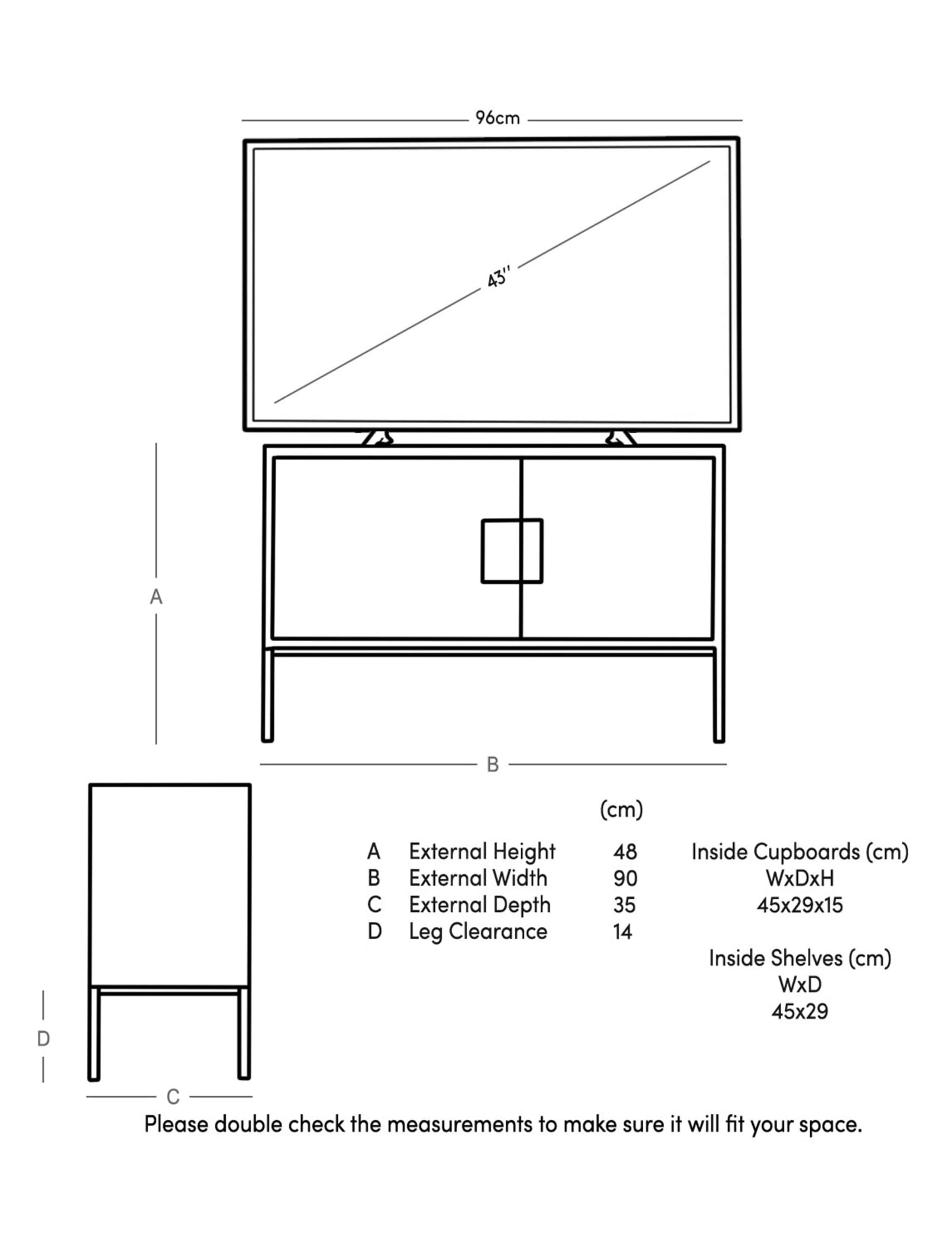 Banner Mango Wood 2 Door Media Unit 5 of 5