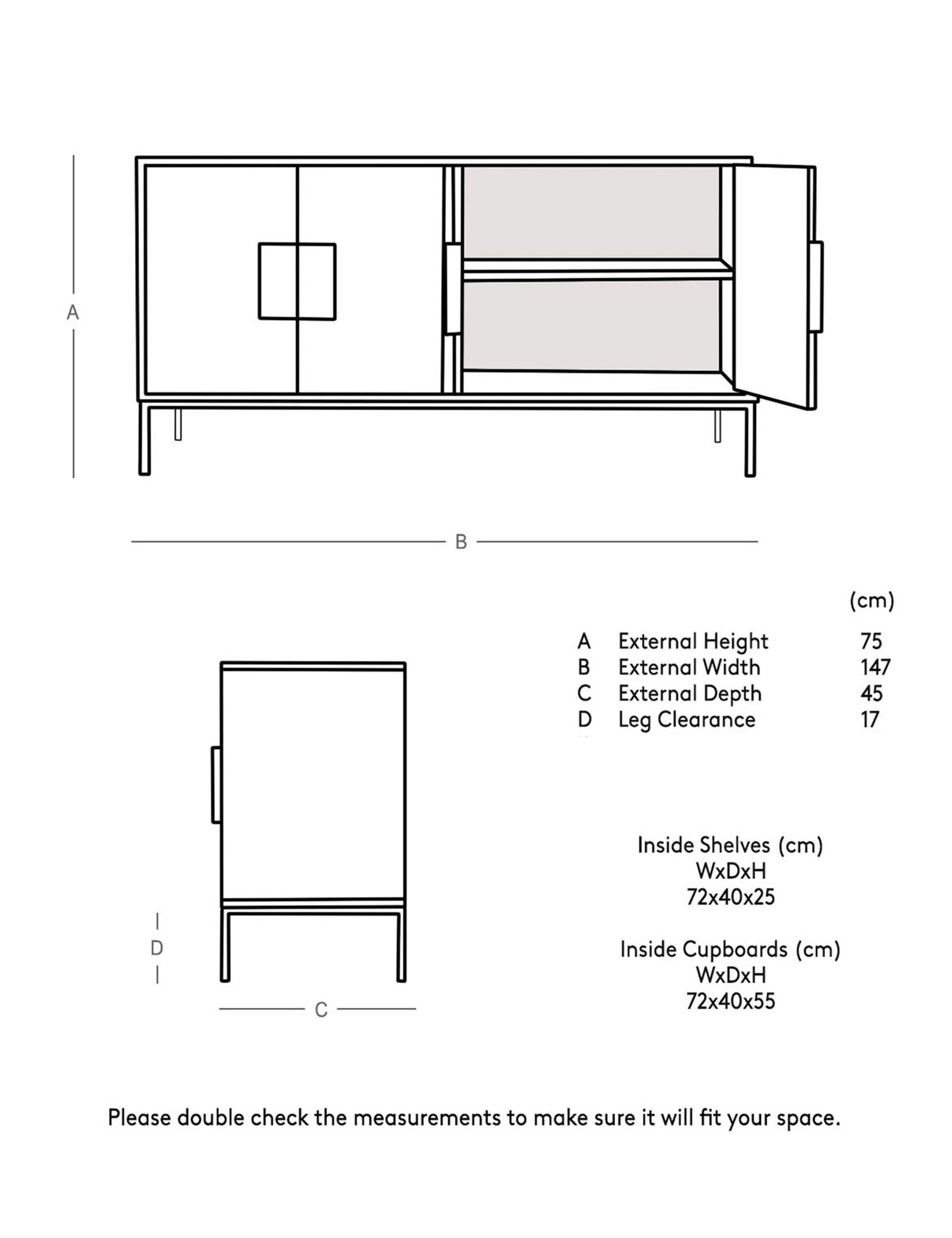 Banner Mango Wood 4 Door TV Unit 6 of 6