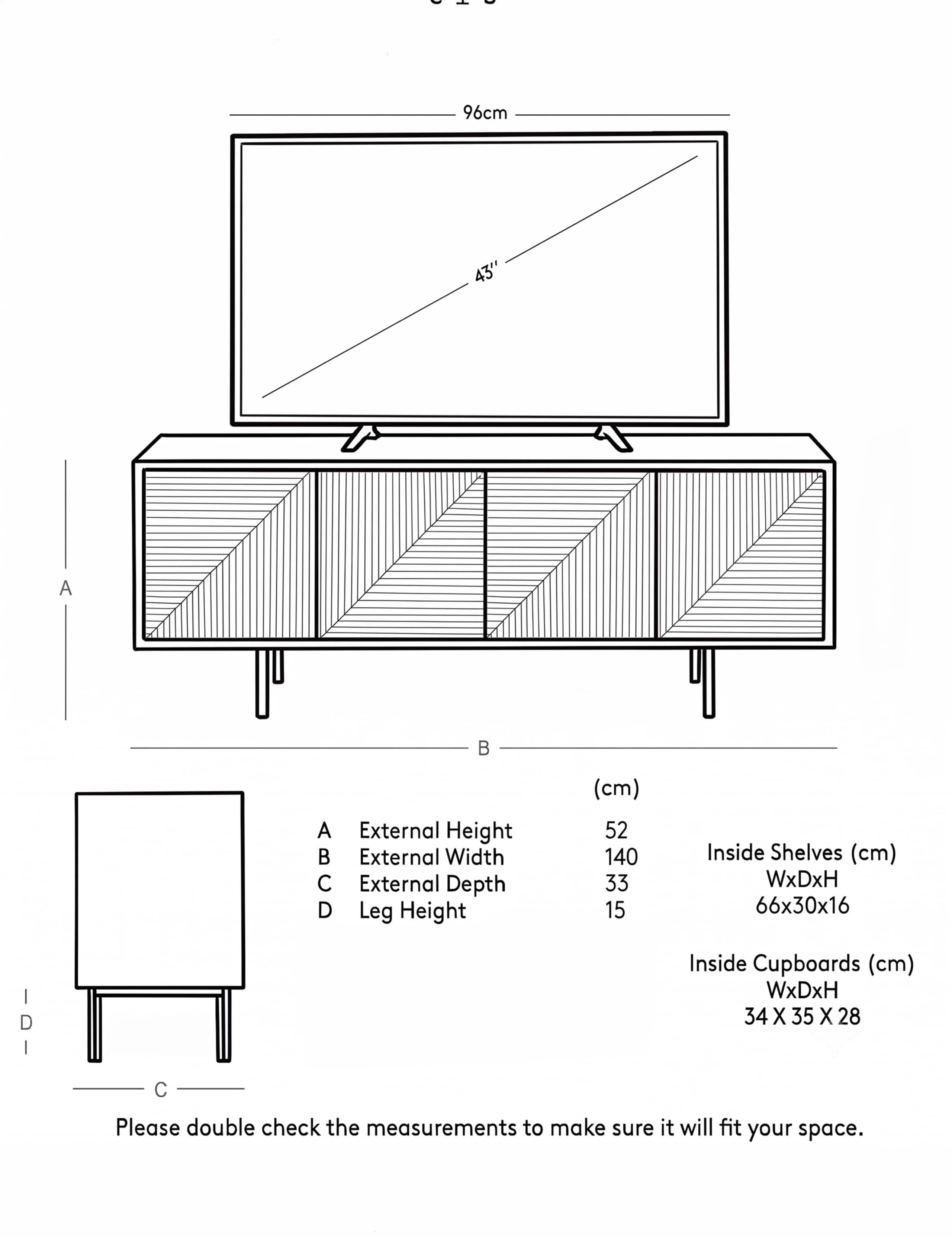 Seville Acacia Wood TV Unit 6 of 6