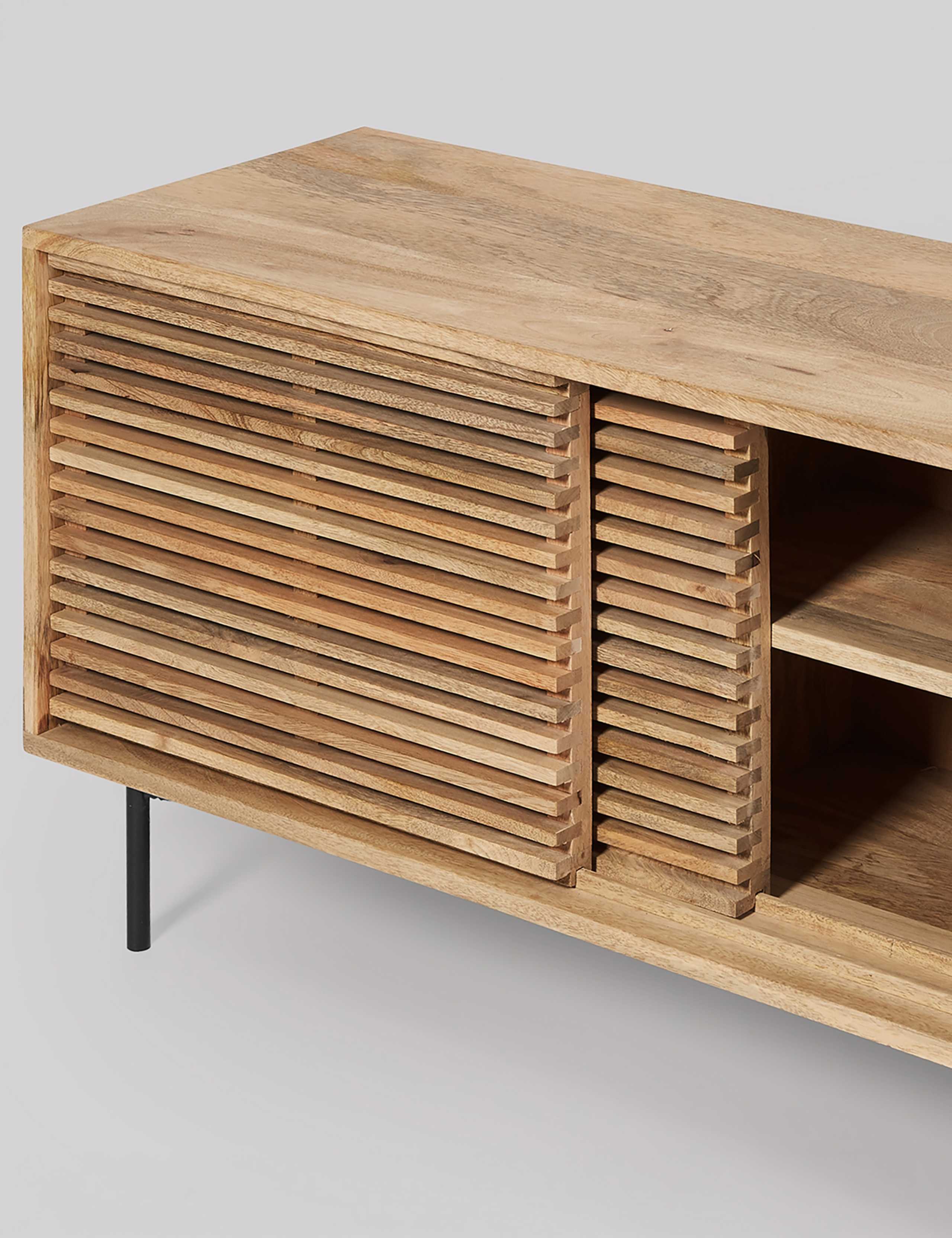 Weaving Mango Wood 2 Door Media Unit 4 of 6