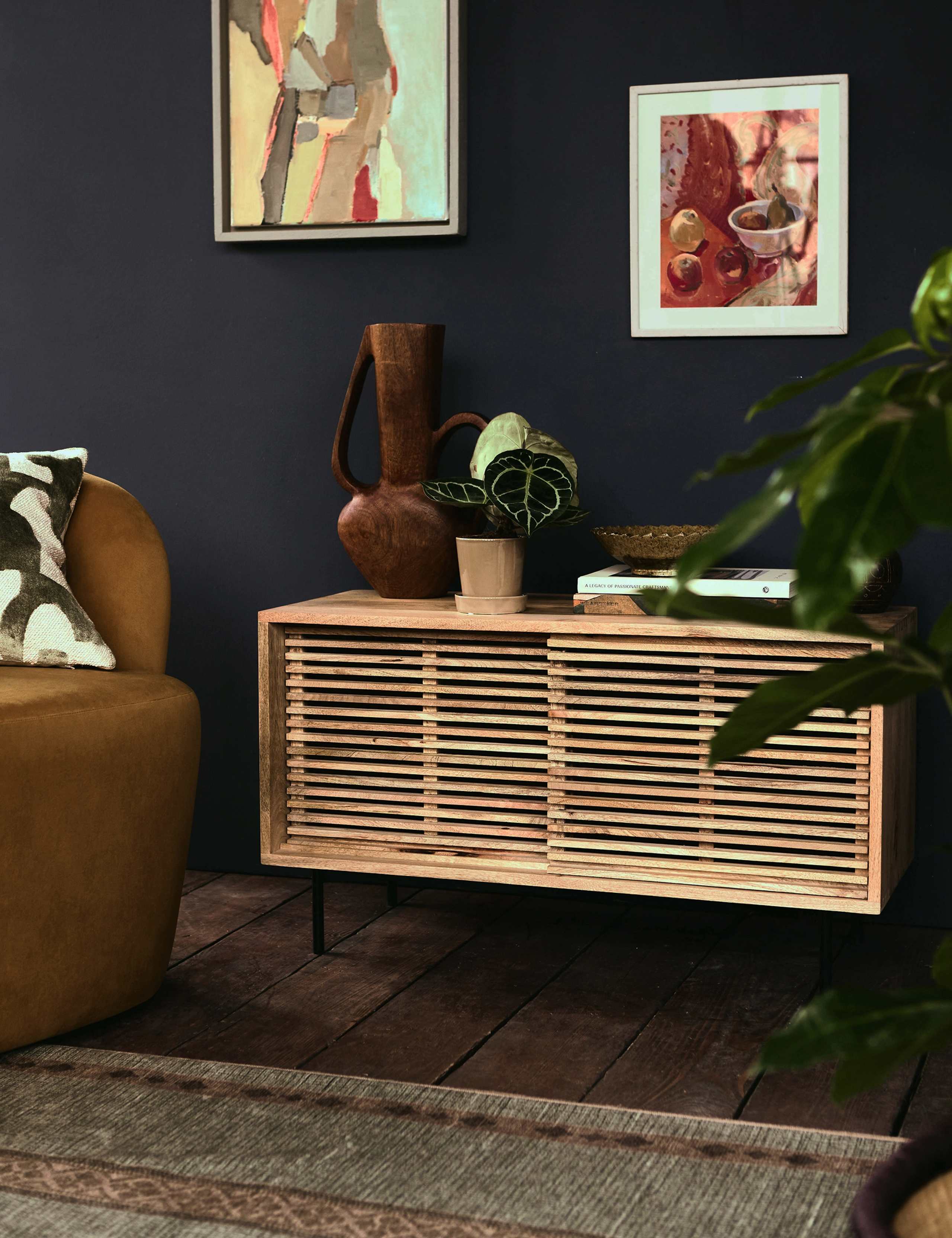 Weaving Mango Wood 2 Door Media Unit 5 of 6