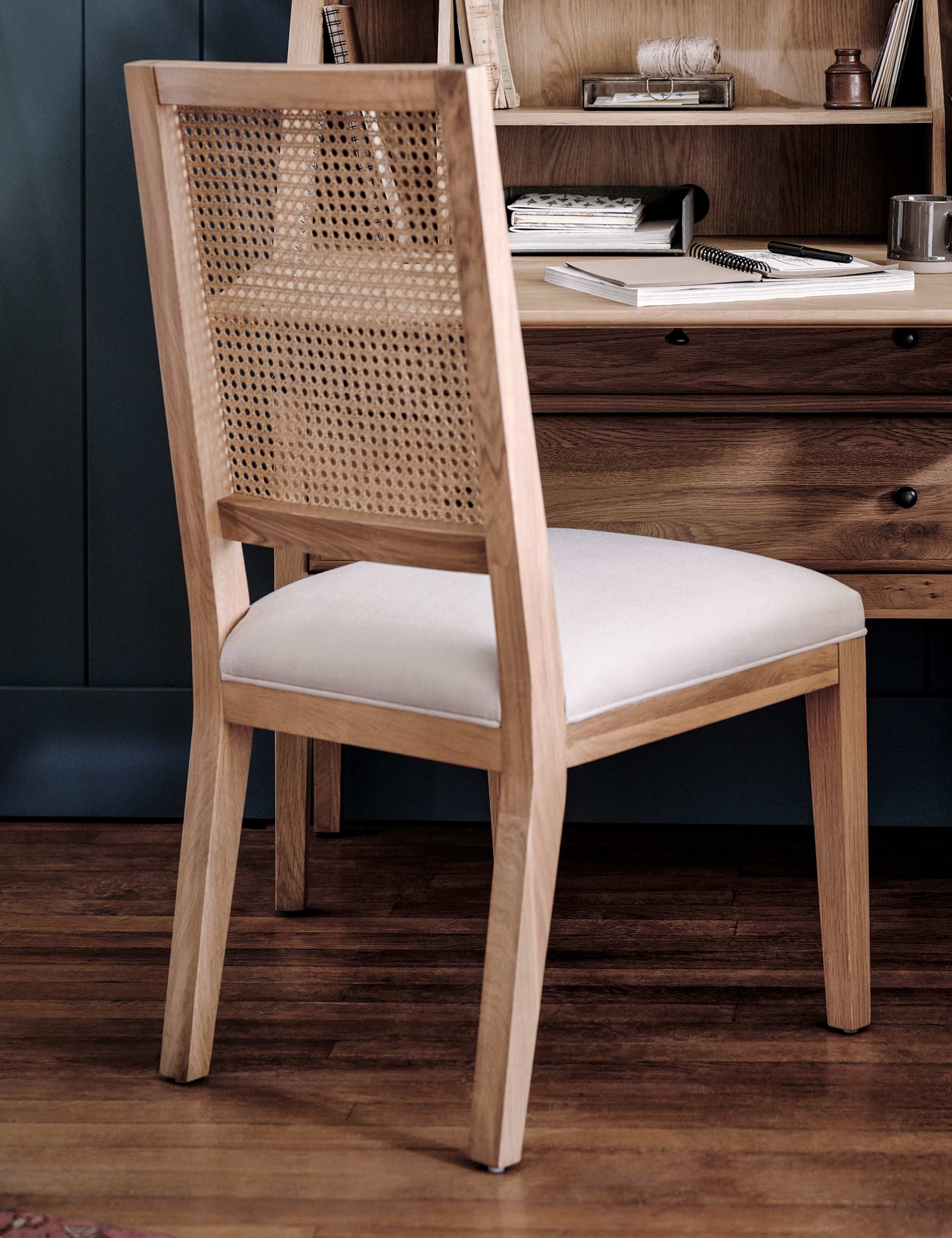 Set of 2 Elkstone Rattan Back Dining Chairs 1 of 7