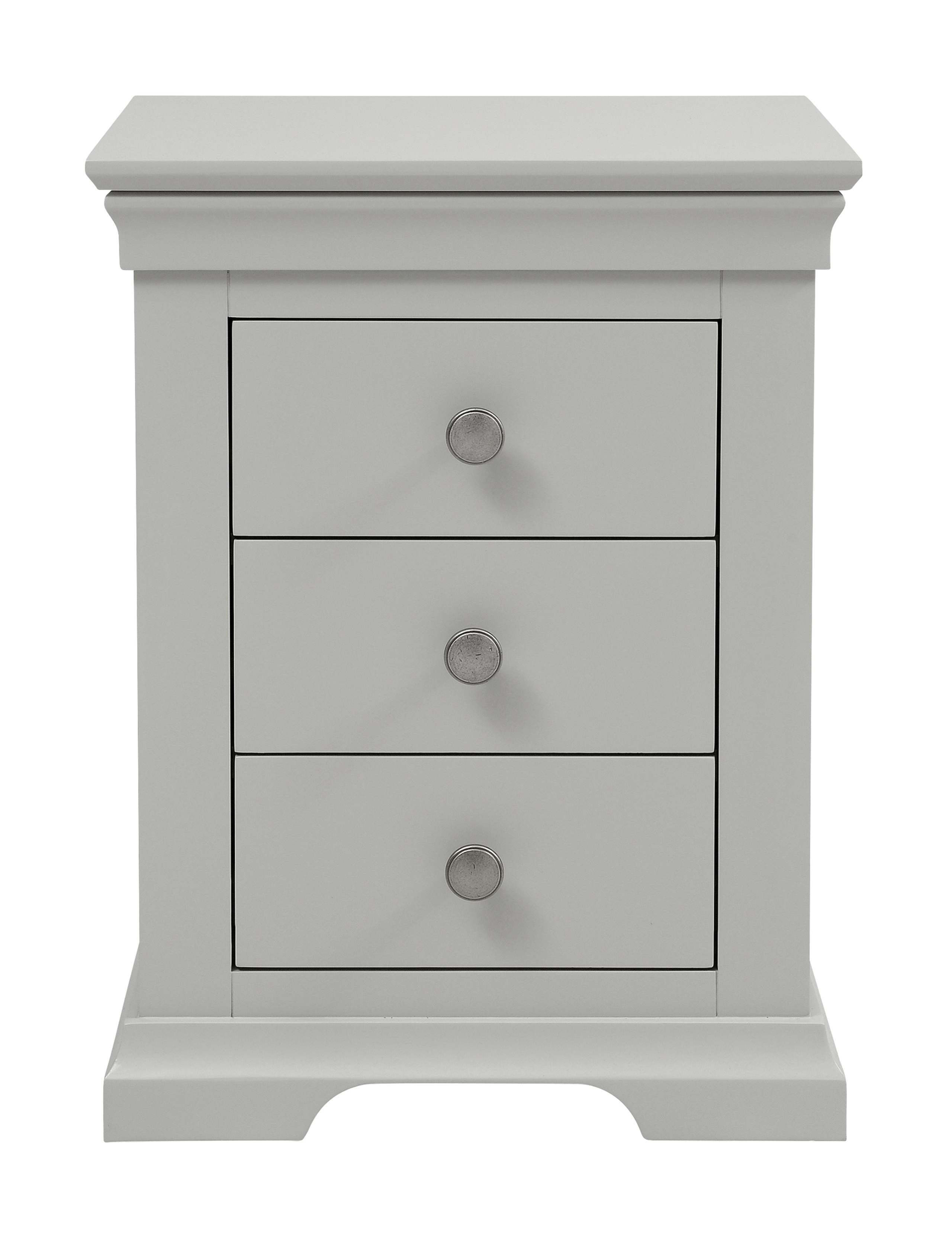 Chantilly 3 Drawer Bedside Table 7 of 7