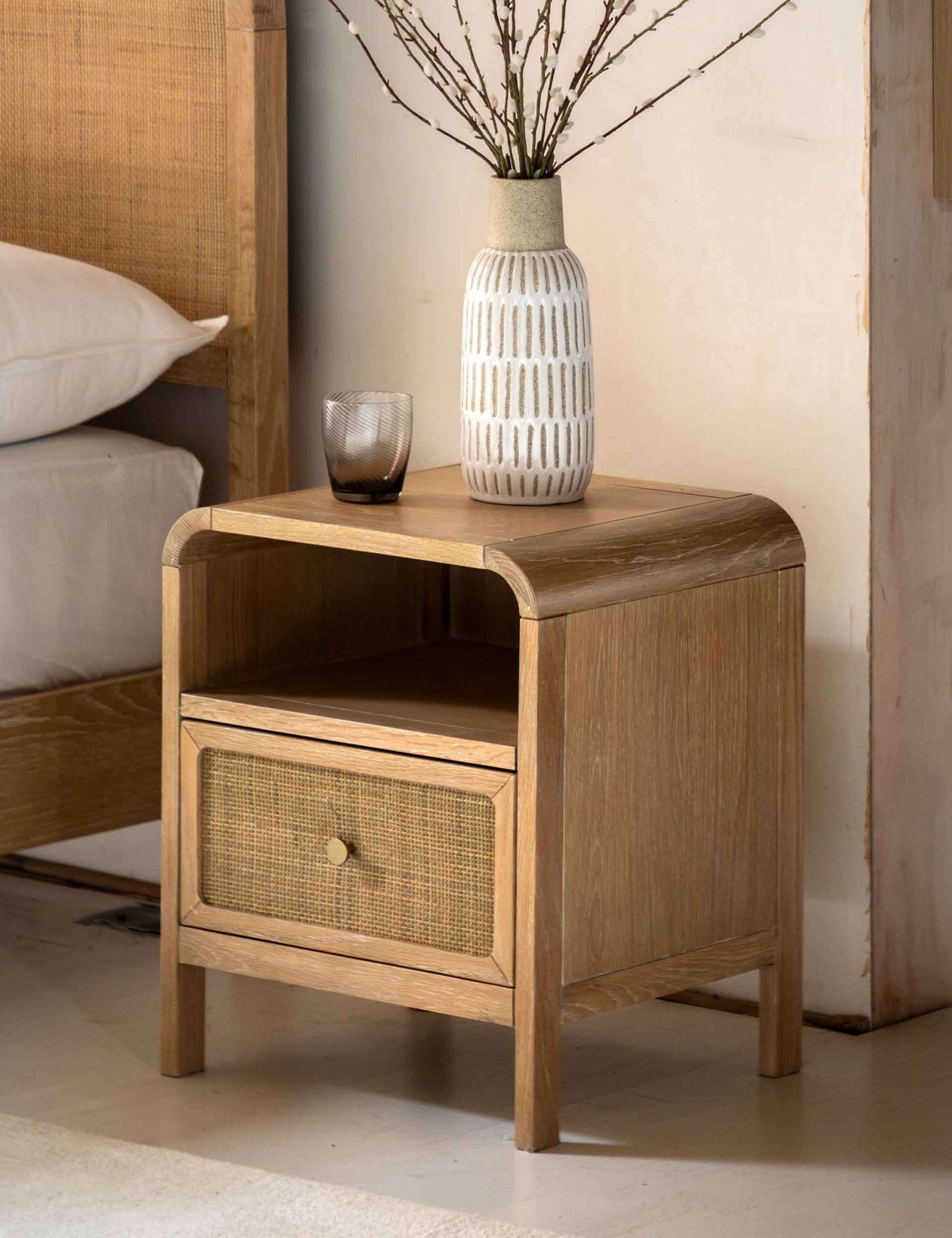 Bibury 1 Drawer Bedside Table 1 of 8