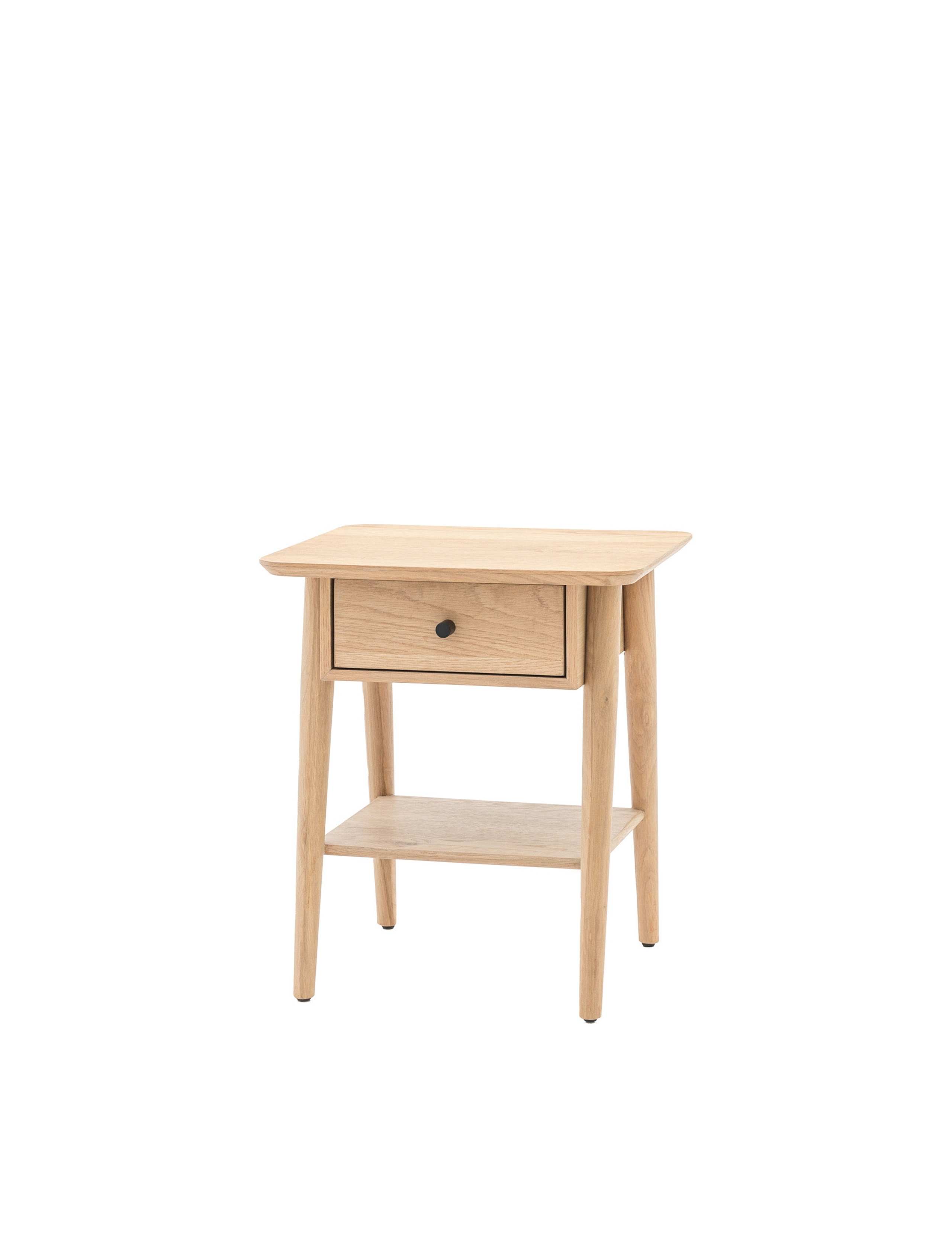 Hatfield Oak 1 Drawer Bedside Table 6 of 9