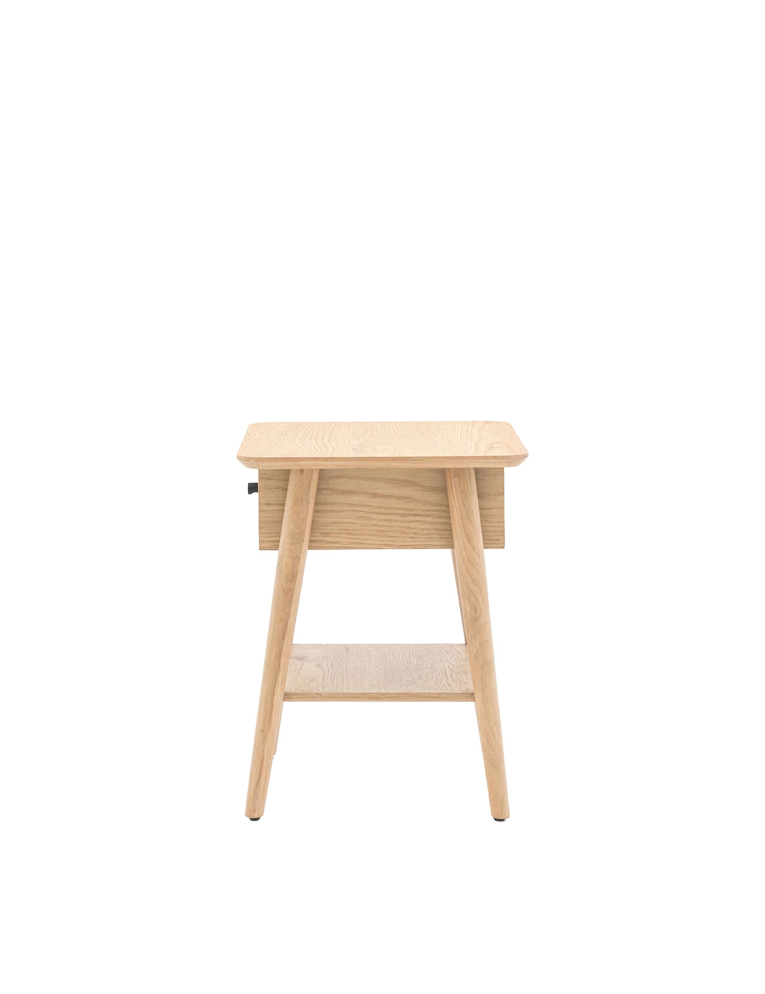 Hatfield Oak 1 Drawer Bedside Table 9 of 9