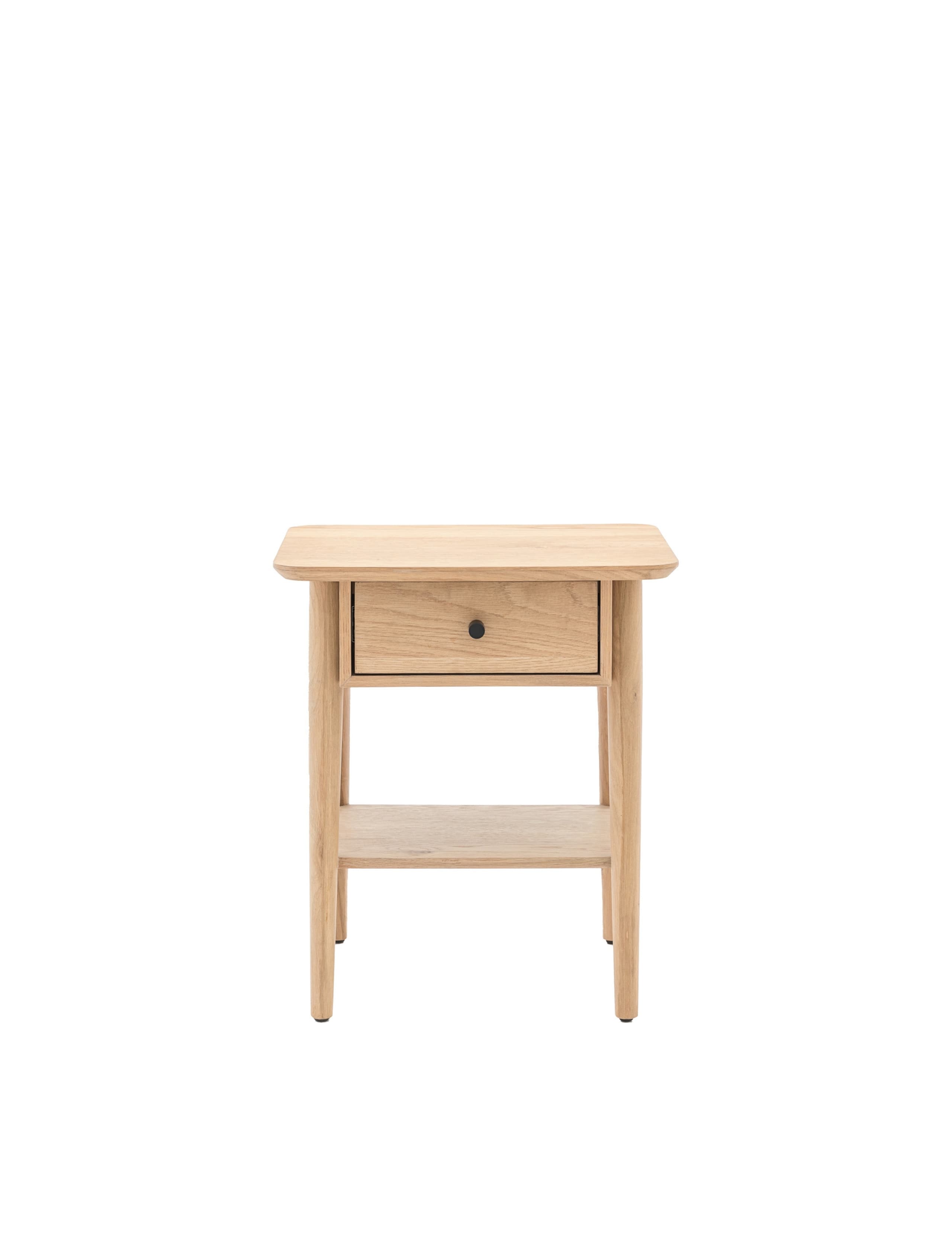 Hatfield Oak 1 Drawer Bedside Table 2 of 9