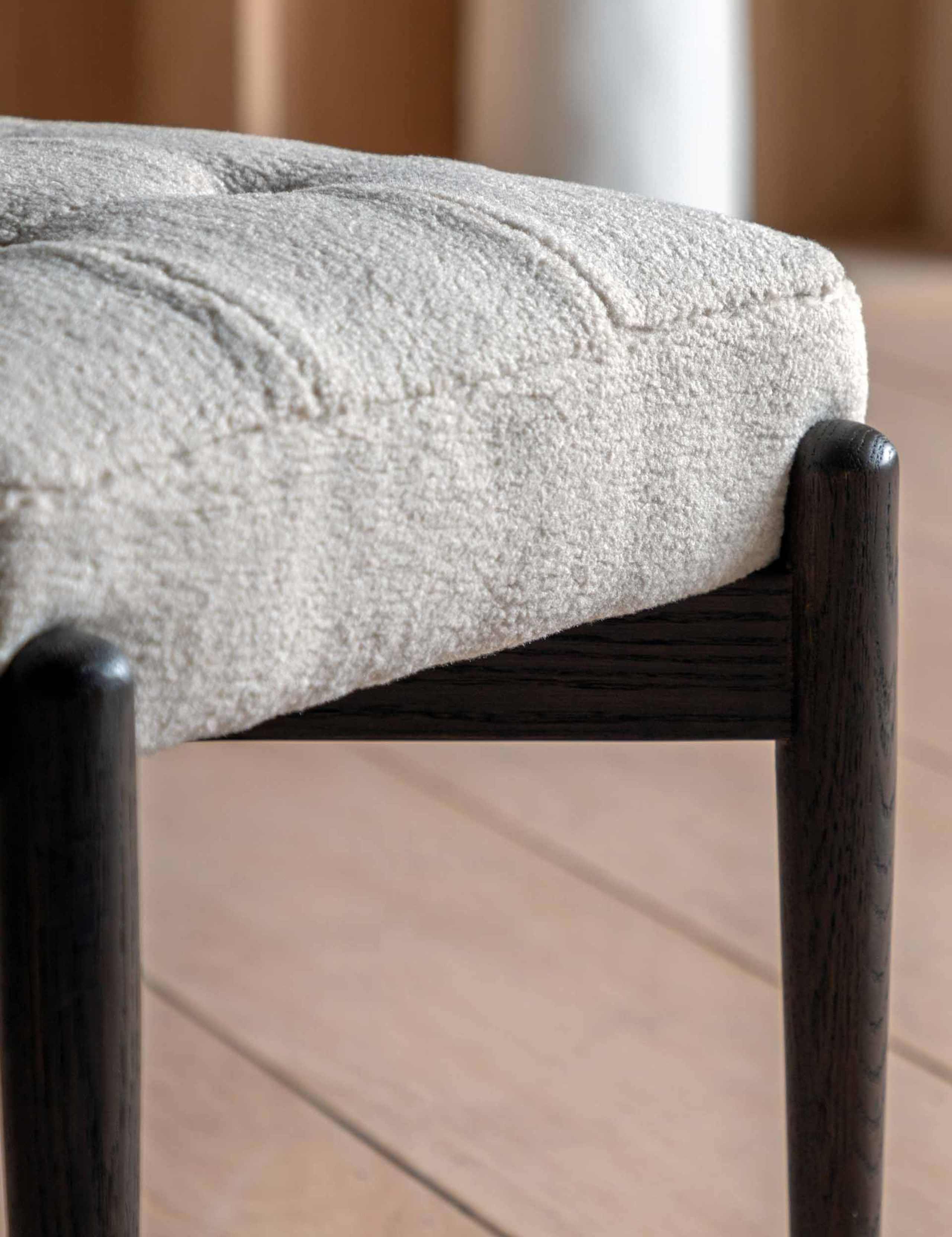 Humber Cream Faux Sheepskin Footstool 4 of 9