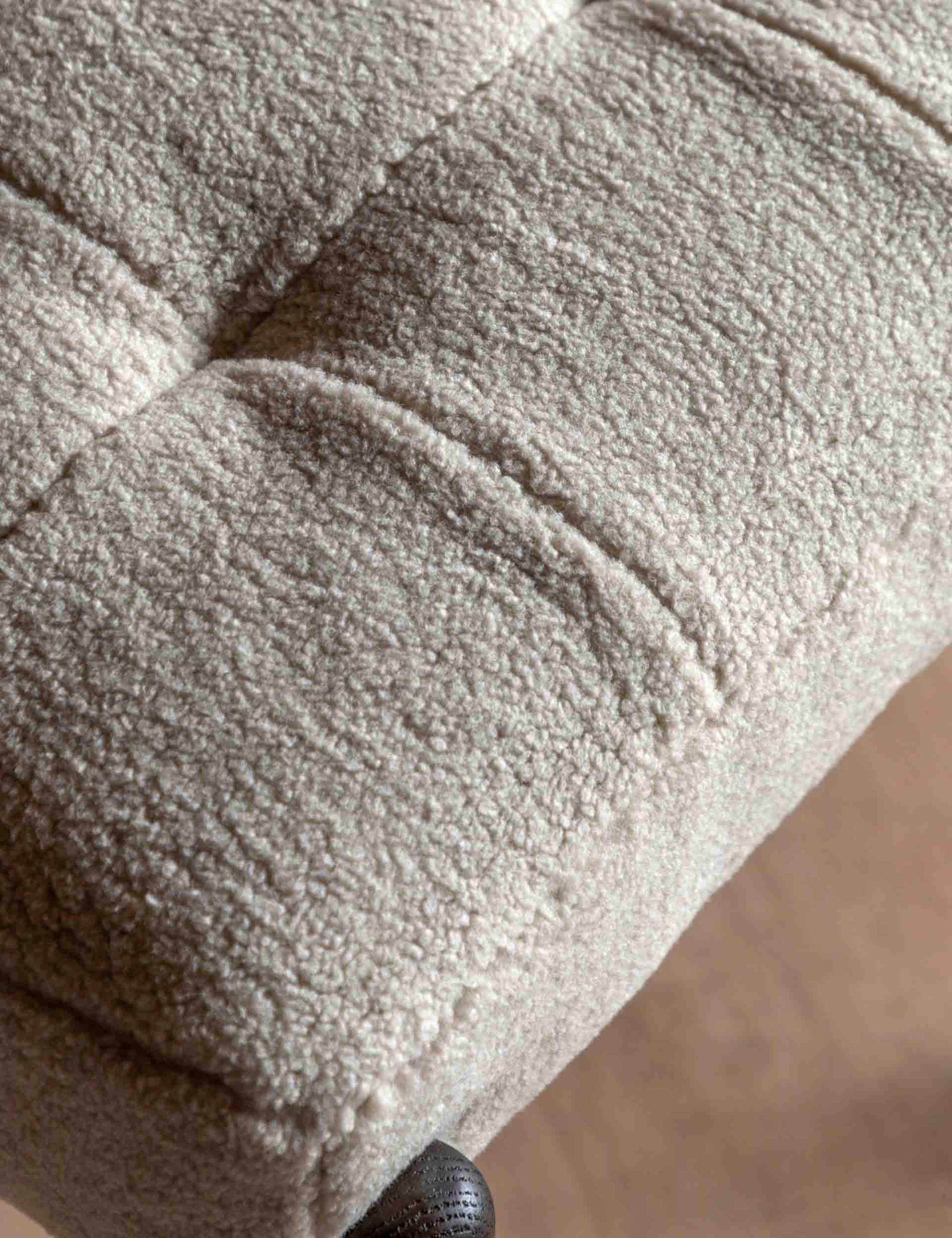 Humber Cream Faux Sheepskin Footstool 5 of 9