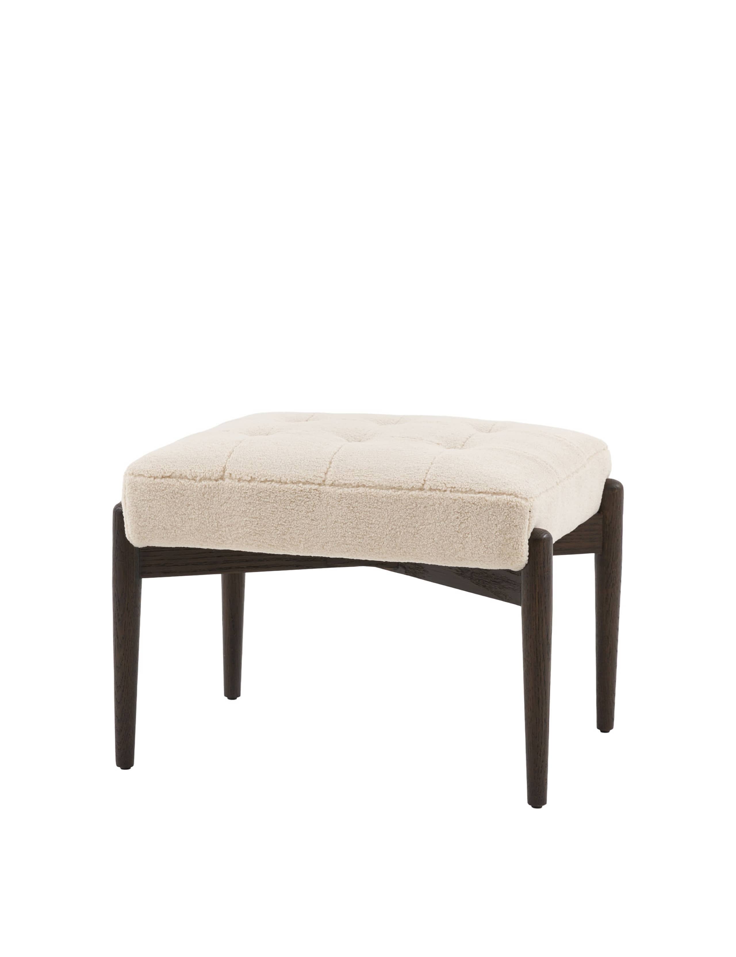 Humber Cream Faux Sheepskin Footstool 8 of 9