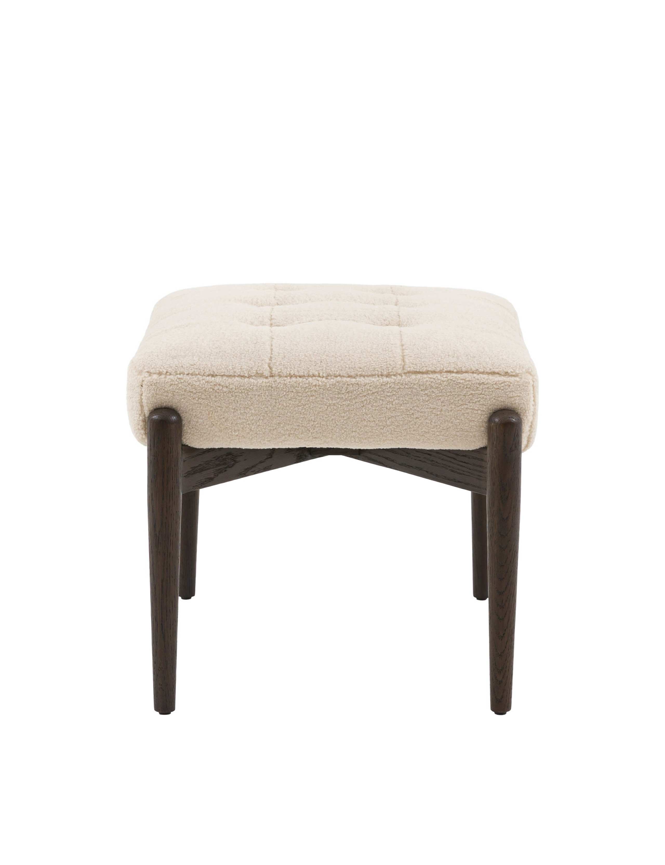Humber Cream Faux Sheepskin Footstool 9 of 9
