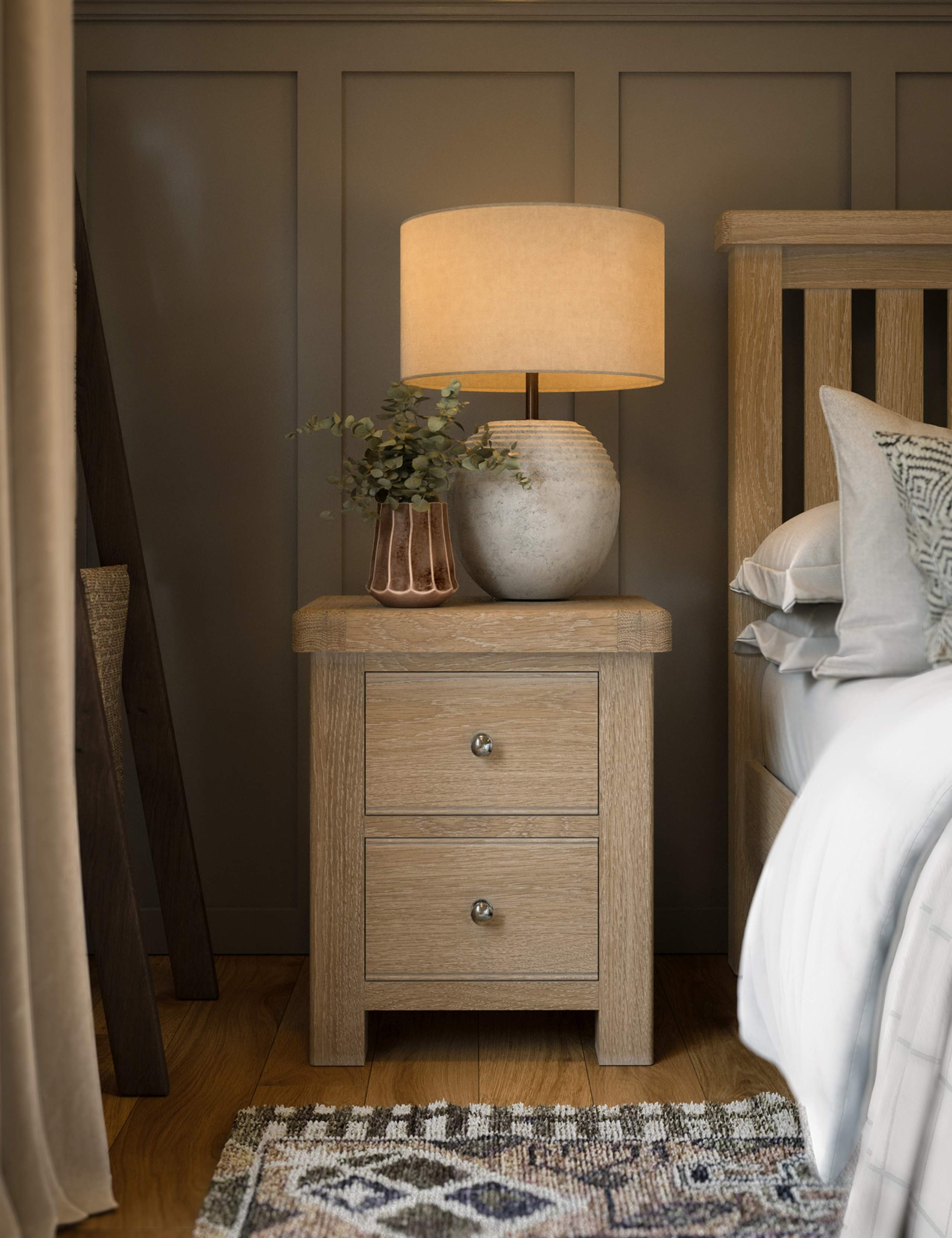 Normandy Oak Bedside Table 1 of 7