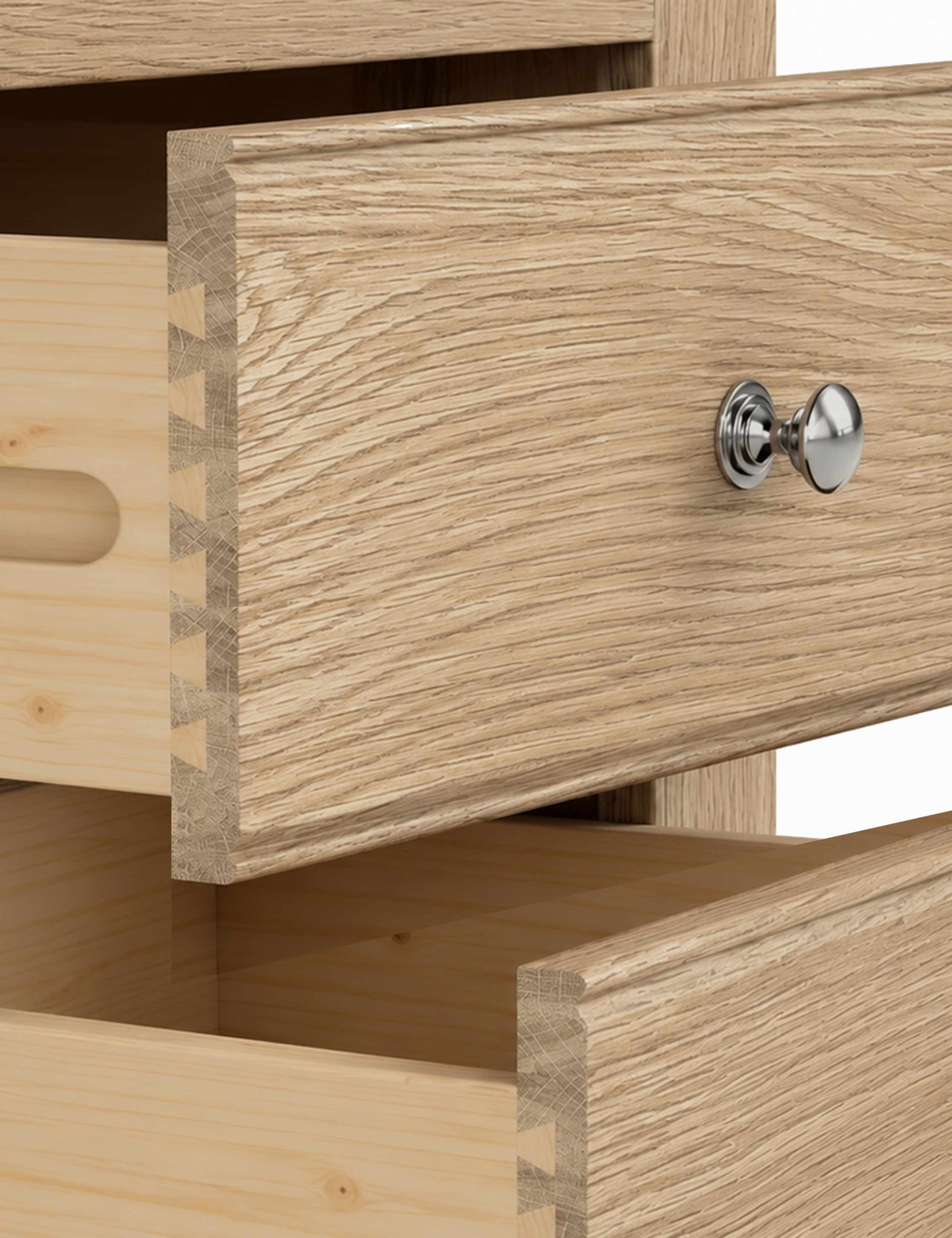 Normandy Oak Bedside Table 4 of 7