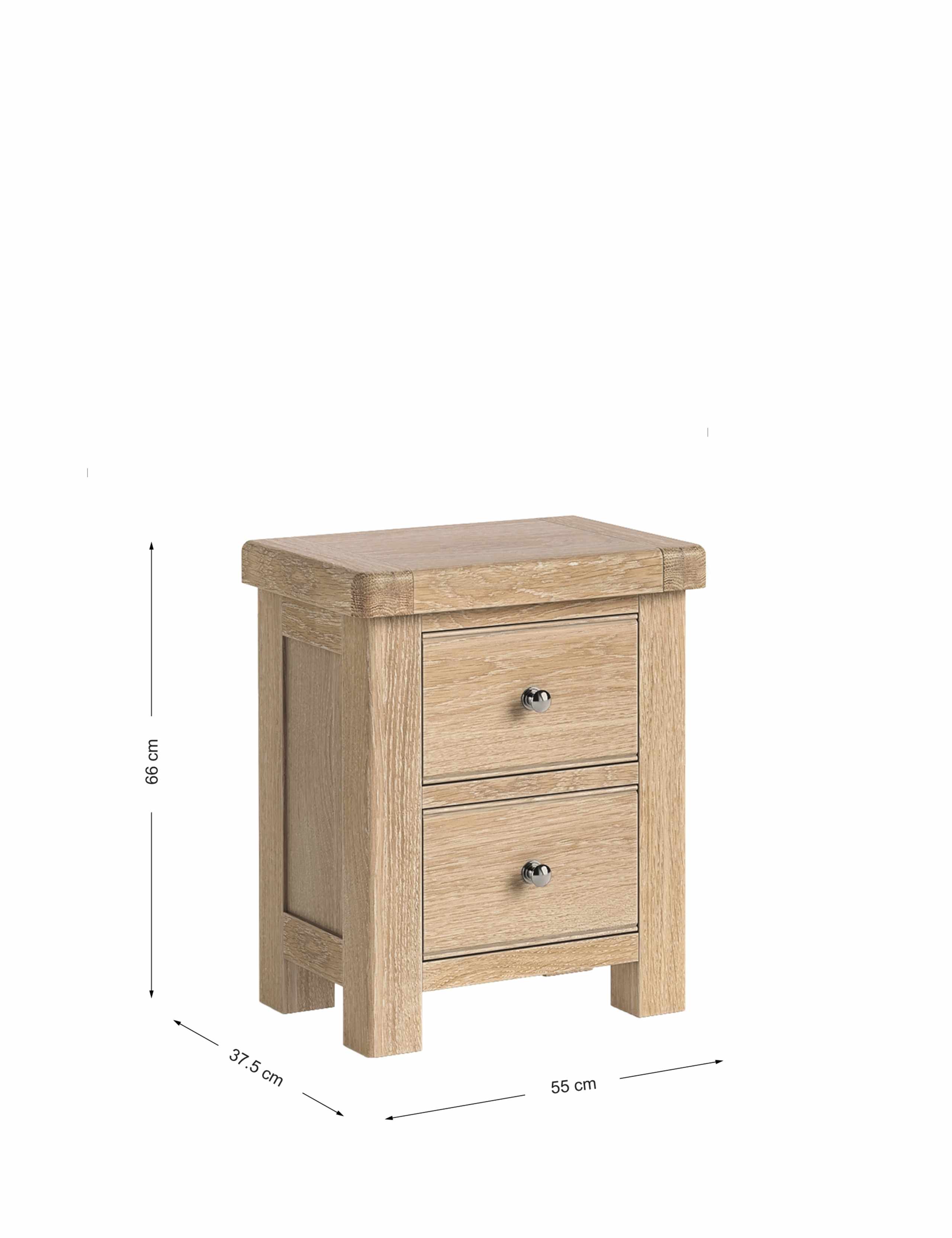 Normandy Oak Bedside Table 7 of 7