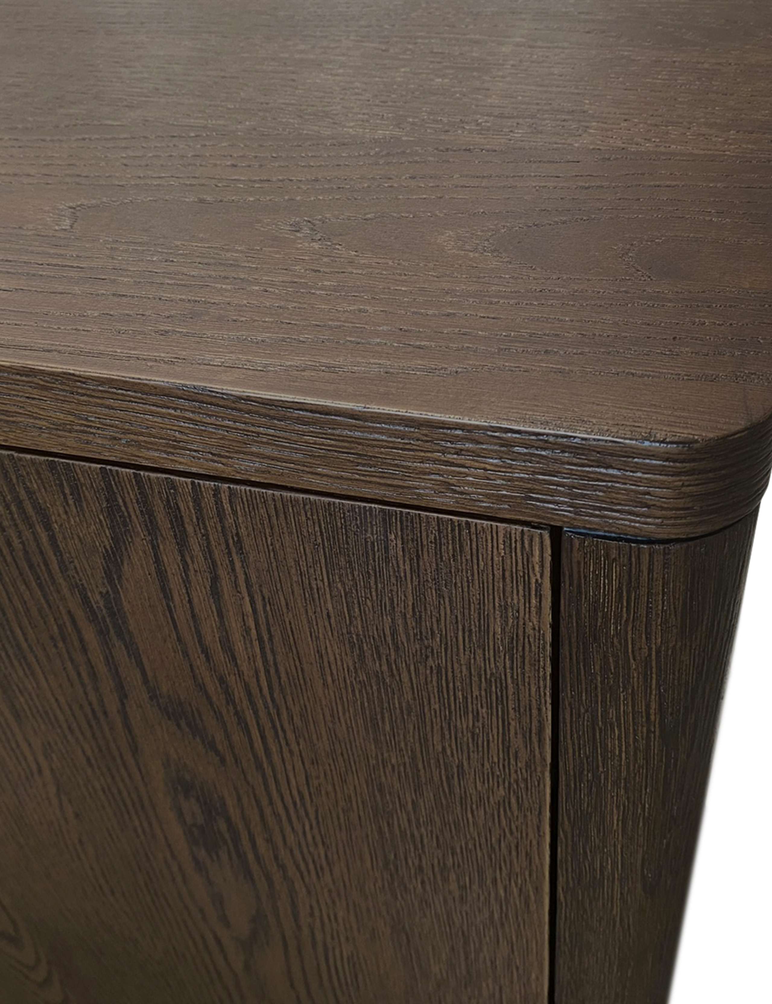 California Oak Walnut Finish Large Sideboard 3 of 9