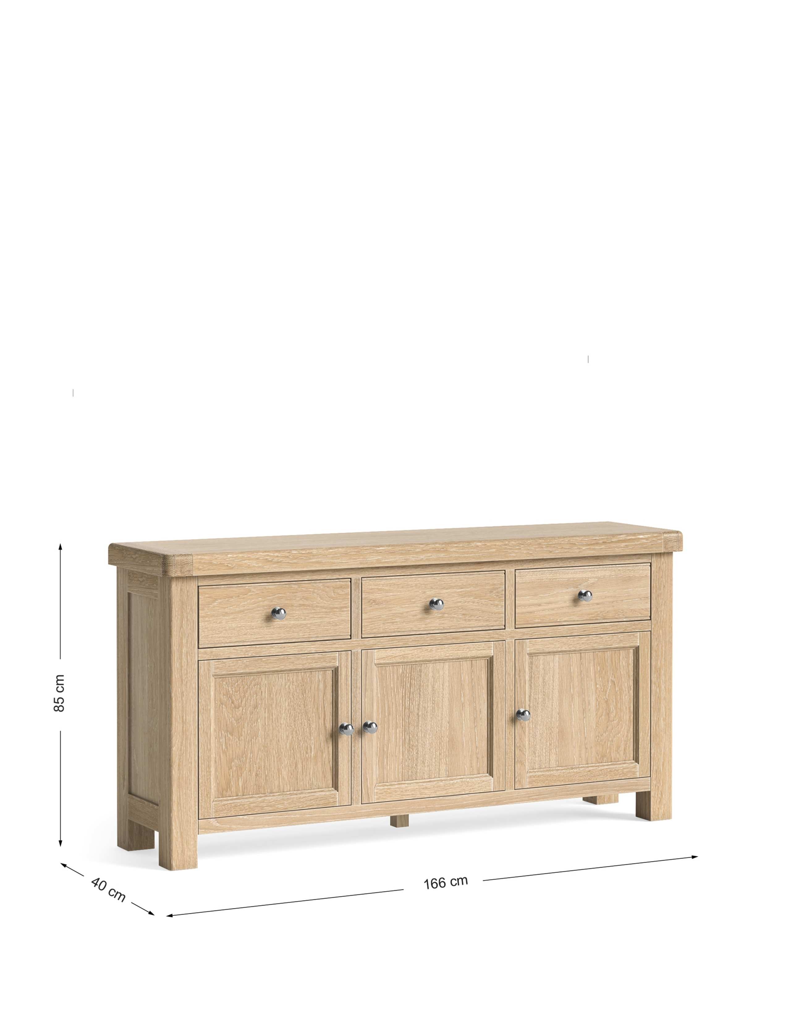 Normandy White Wash Large Sideboard 6 of 6