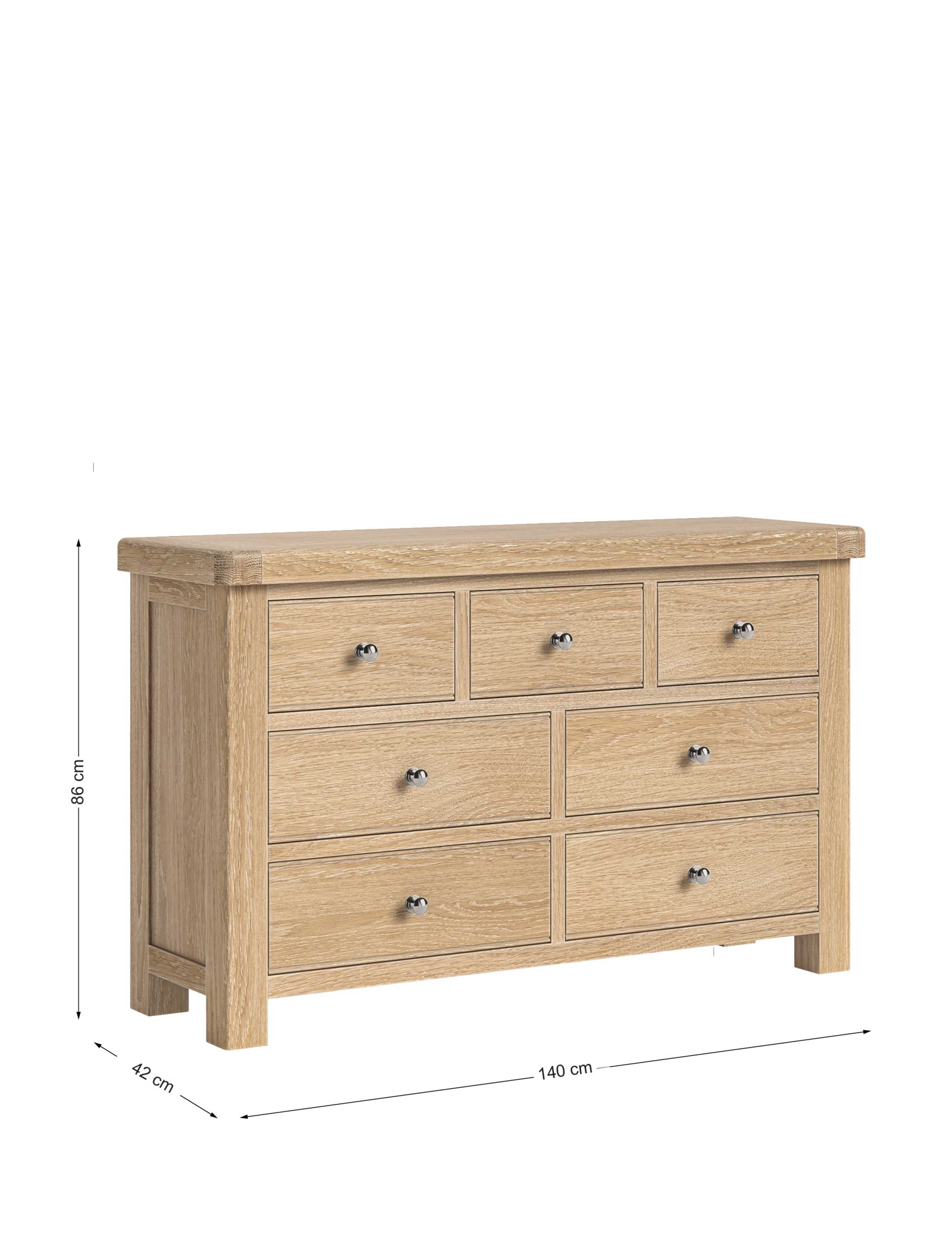 Normandy Oak 7 Drawer Chest 7 of 7