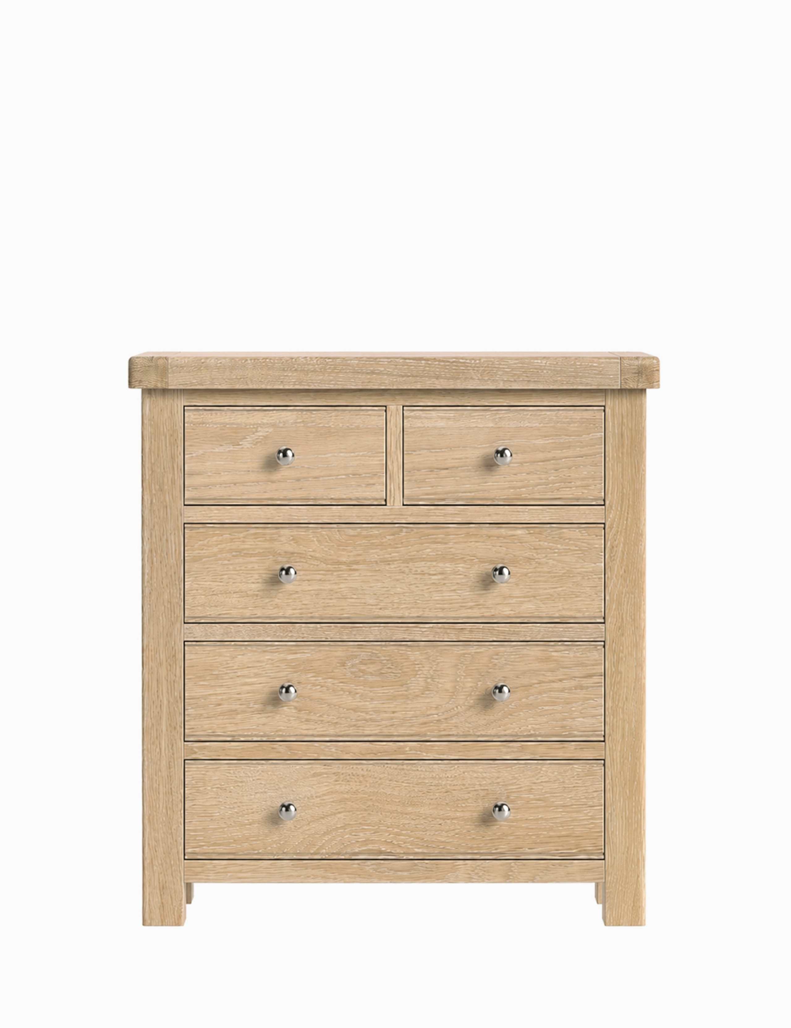 Normandy Oak 5 Drawer Chest 2 of 6